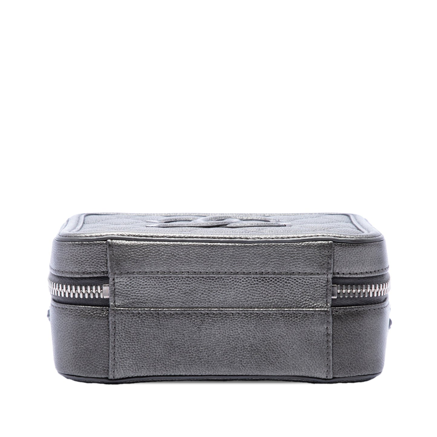 Chanel Small Metallic Caviar CC Filigree Vanity Case