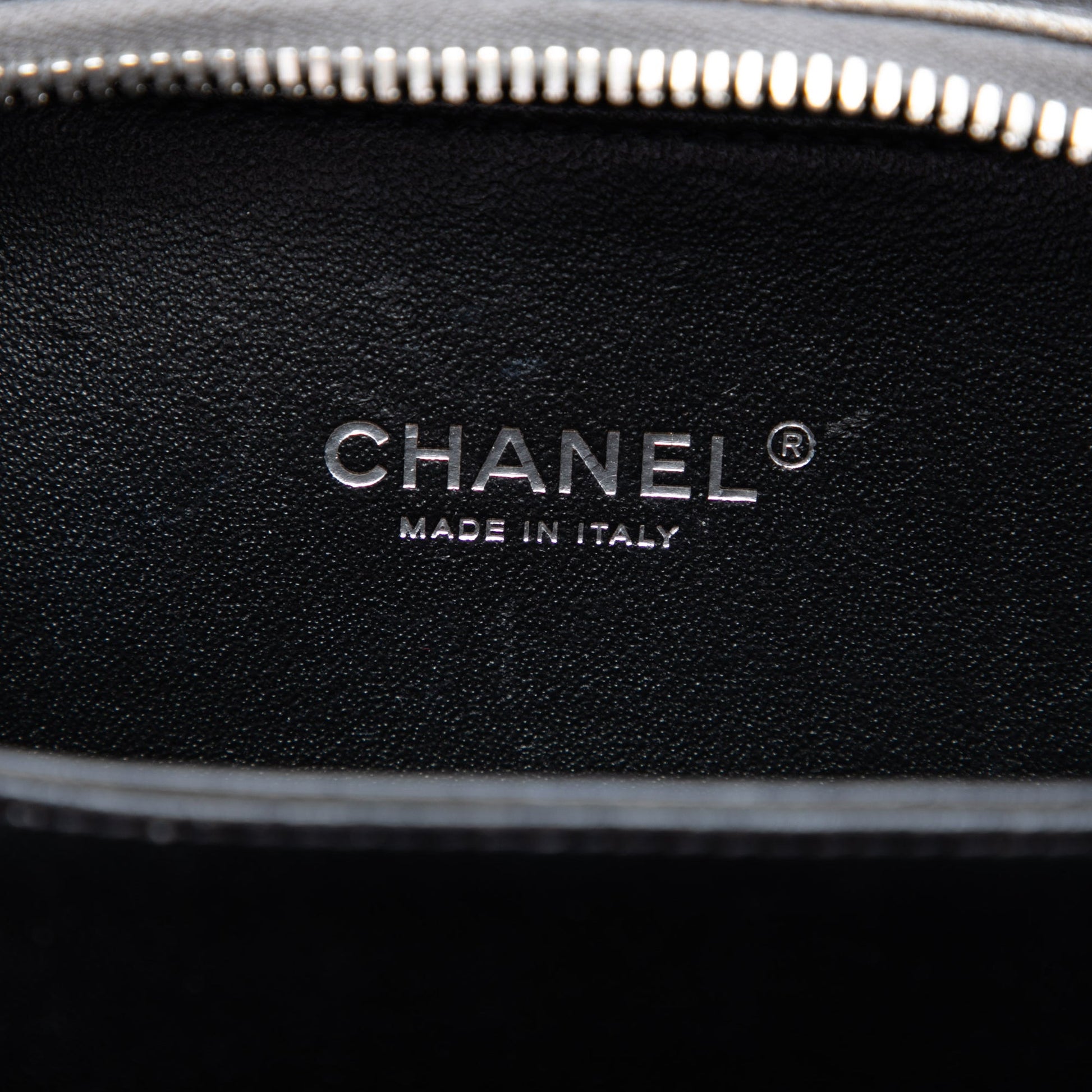 Chanel Small Metallic Caviar CC Filigree Vanity Case