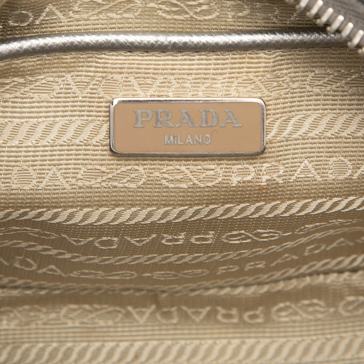 Prada Mini Metallic Saffiano Lux Camera Bag
