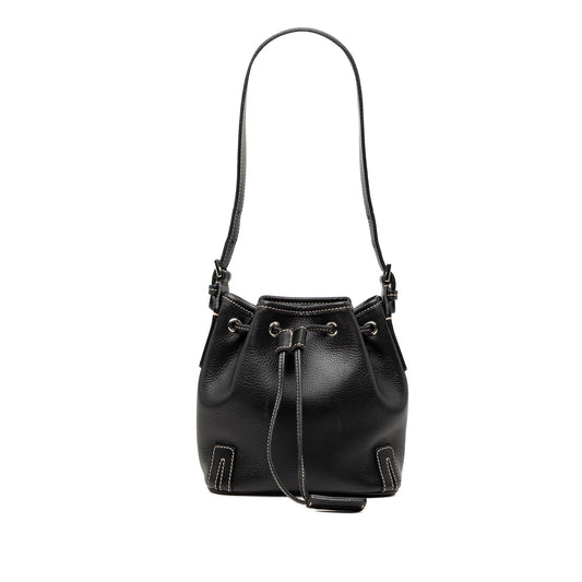 Burberry Leather Drawstring Bucket Bag