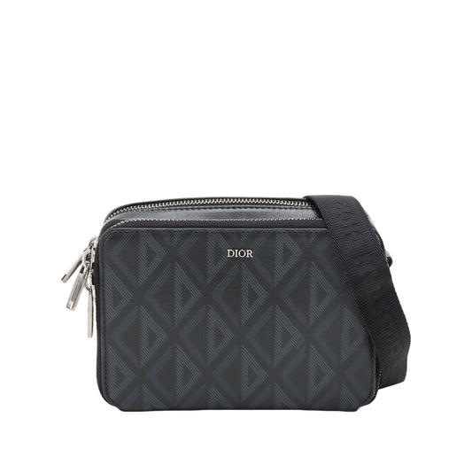 Dior Coated Canvas CD Diamond Messenger Pouch