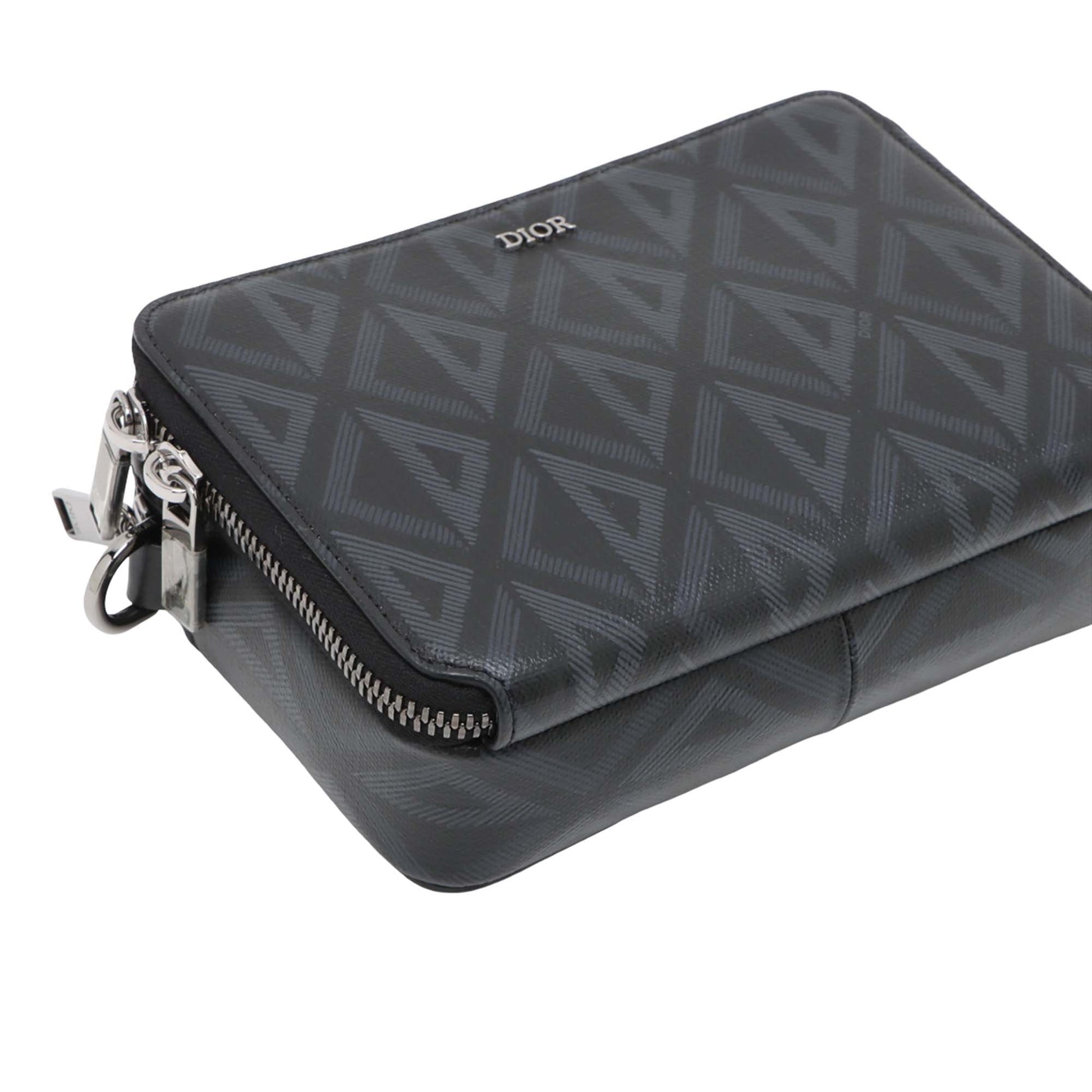 Dior Coated Canvas CD Diamond Messenger Pouch
