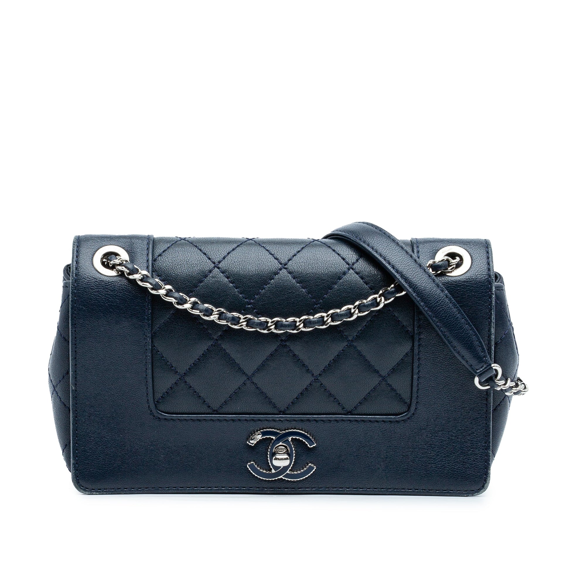 Chanel Small Quilted Sheepskin Mademoiselle Vintage Flap