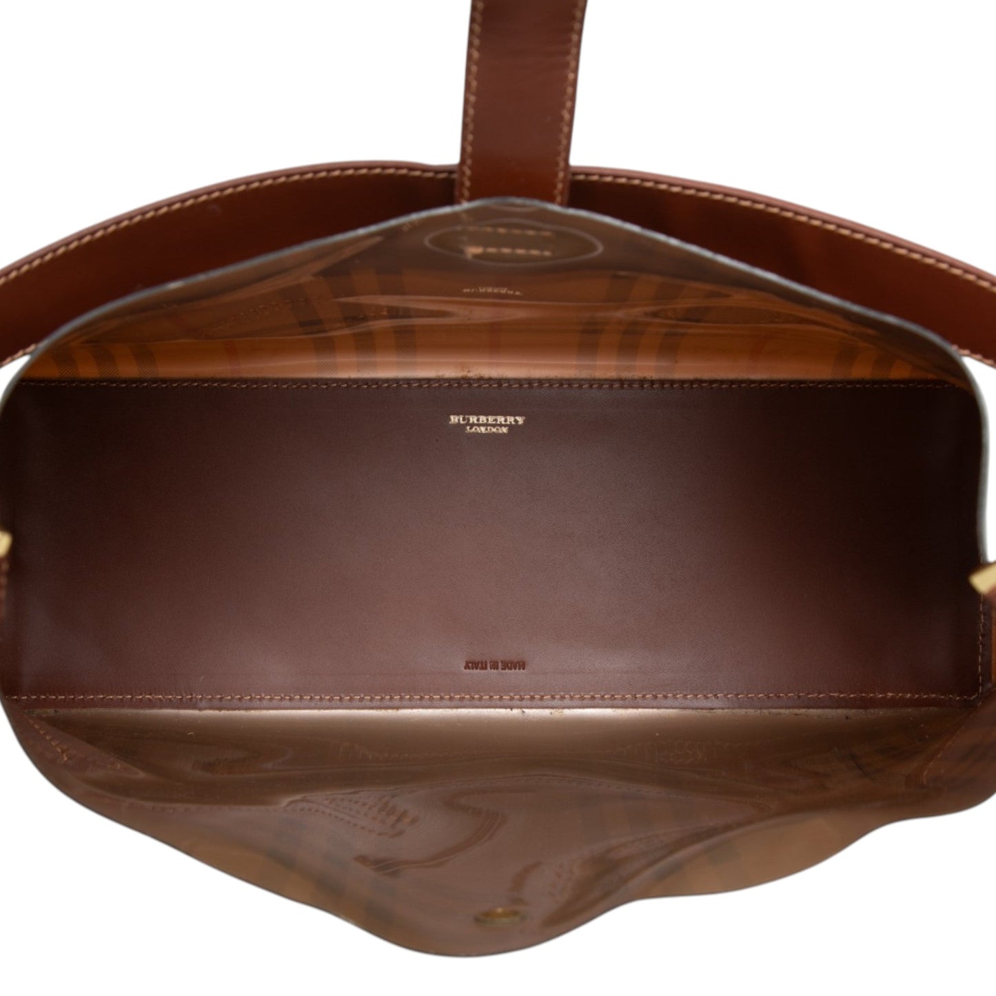 Burberry Haymarket Check PVC Shoulder Bag