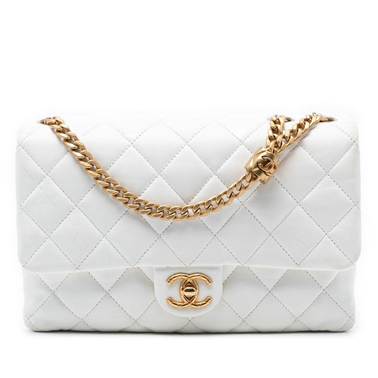Chanel Medium Quilted Lambskin CC Single Flap