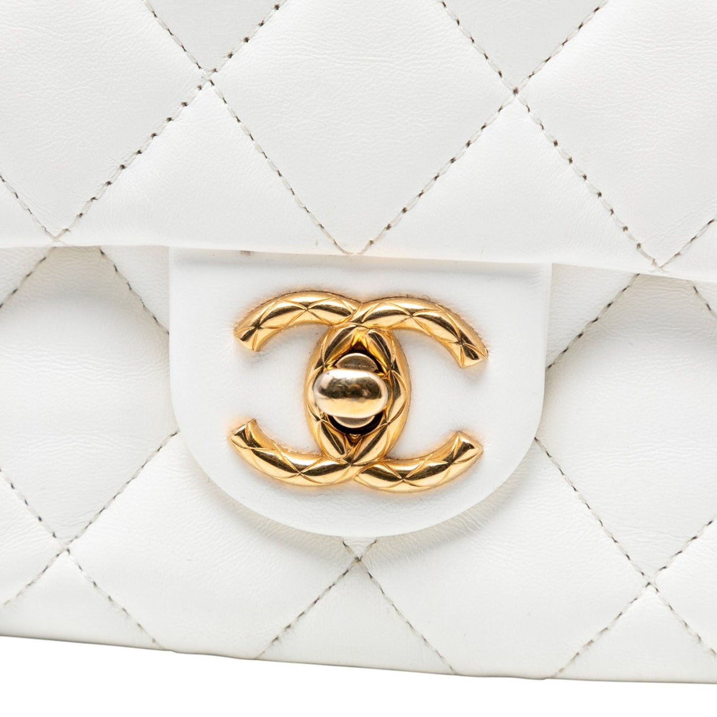 Chanel Medium Quilted Lambskin CC Single Flap