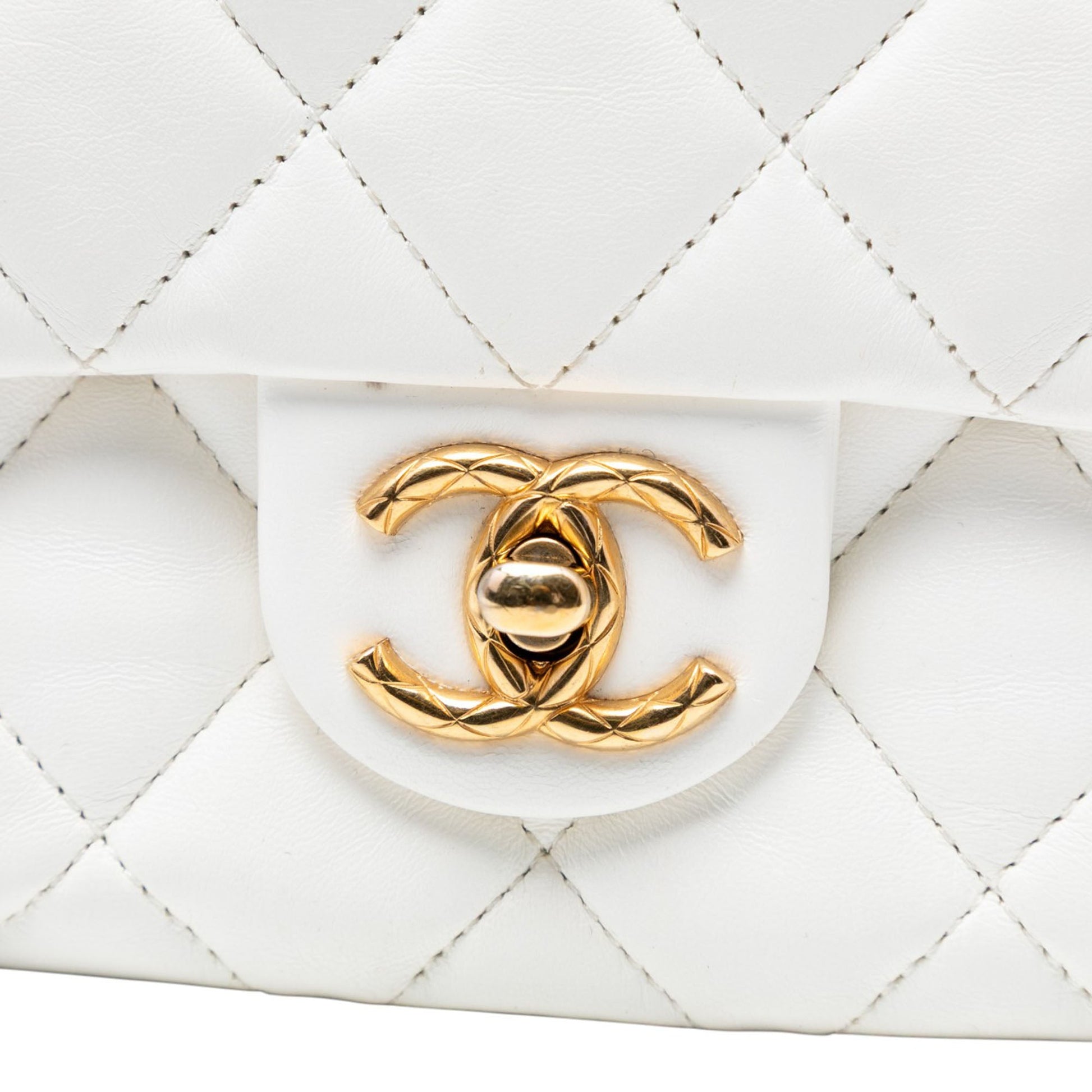 Chanel Medium Quilted Lambskin CC Single Flap