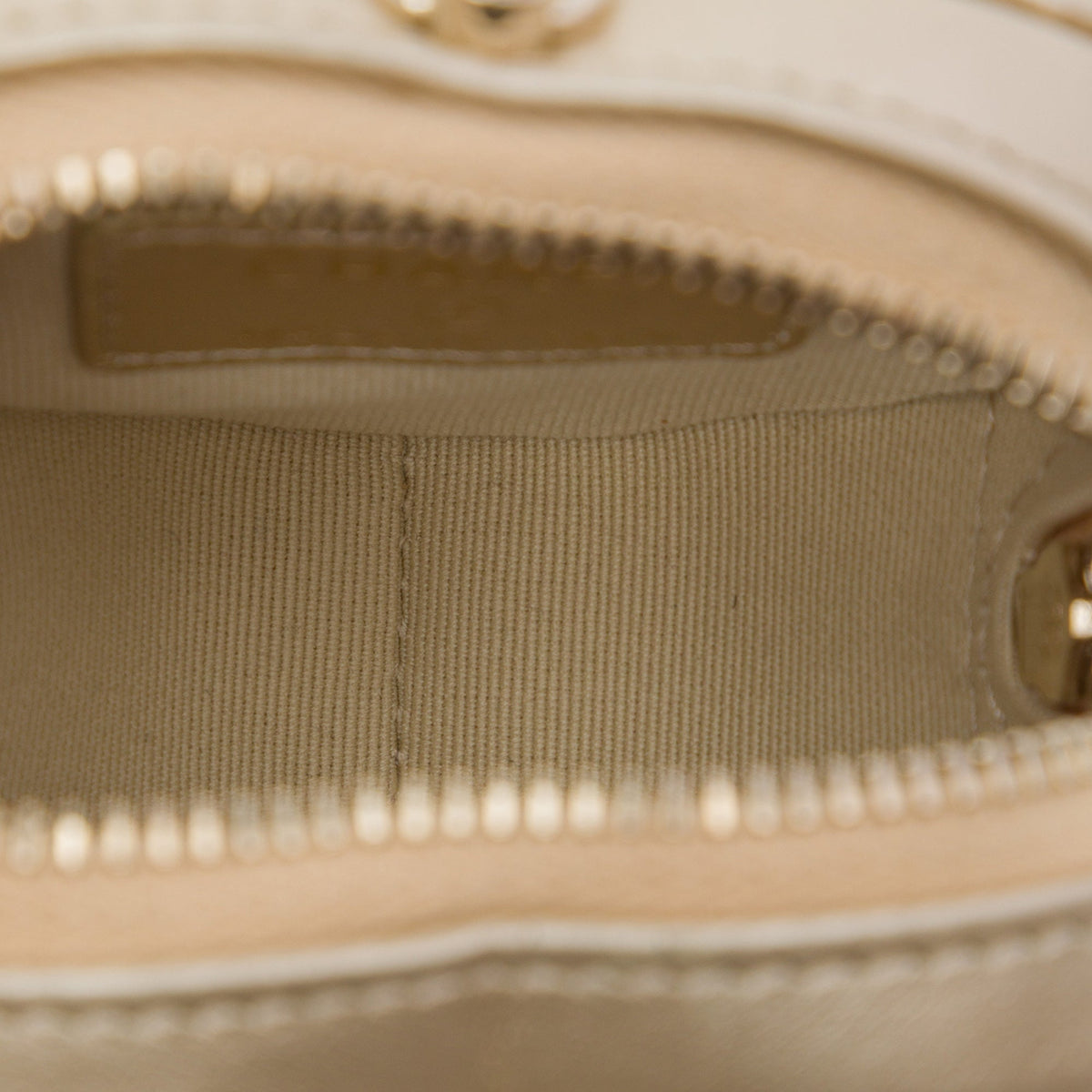 Chanel Mini Quilted Metallic Lambskin CC In Love Heart Bag — Gold