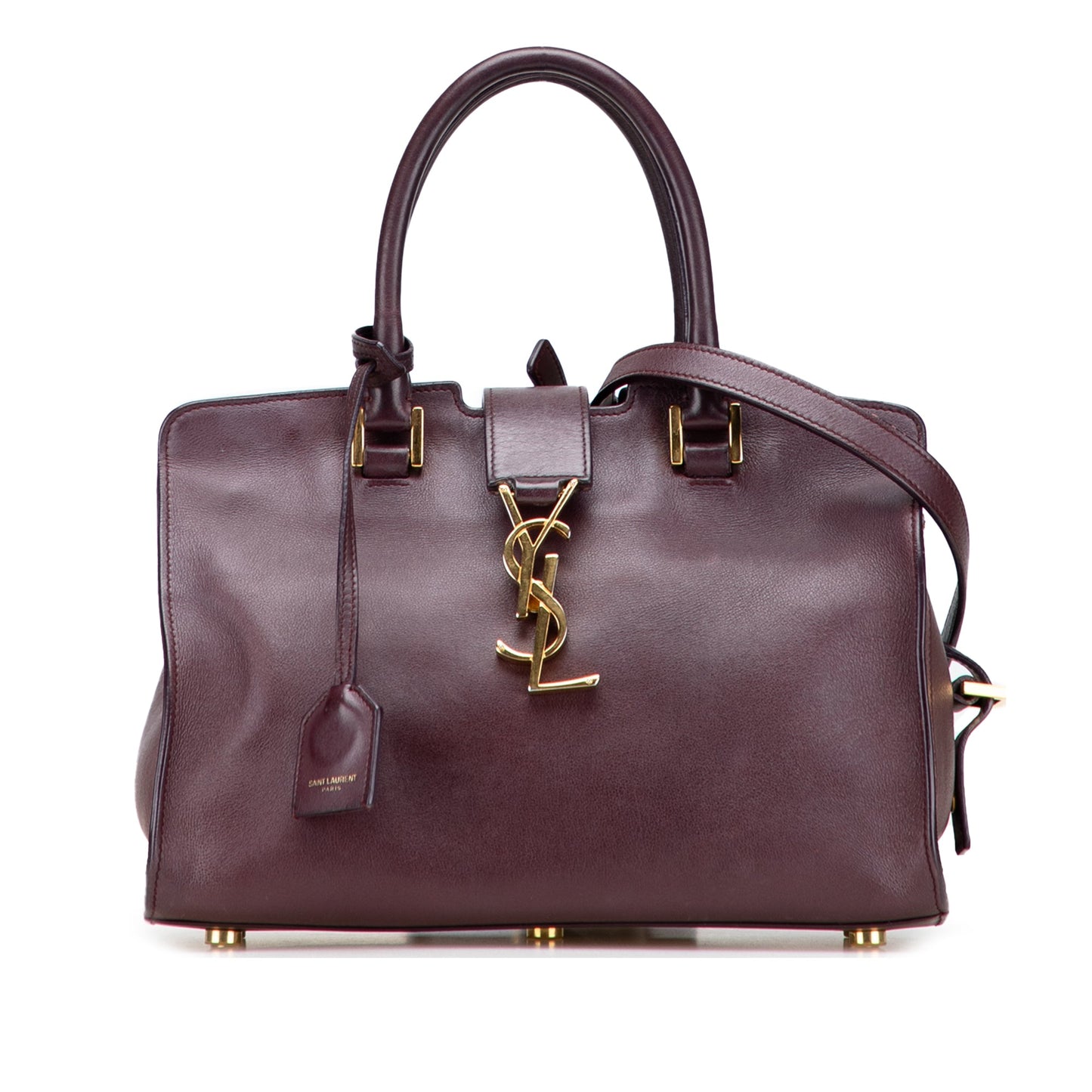 Saint Laurent Baby Leather Monogram Downtown Cabas Satchel