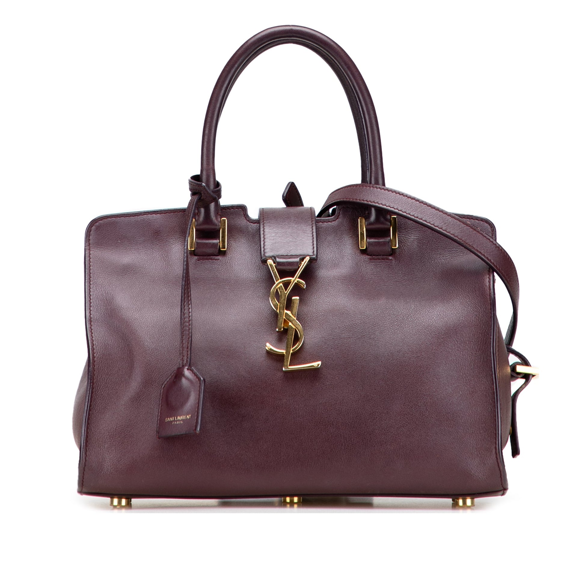 Saint Laurent Baby Leather Monogram Downtown Cabas Satchel
