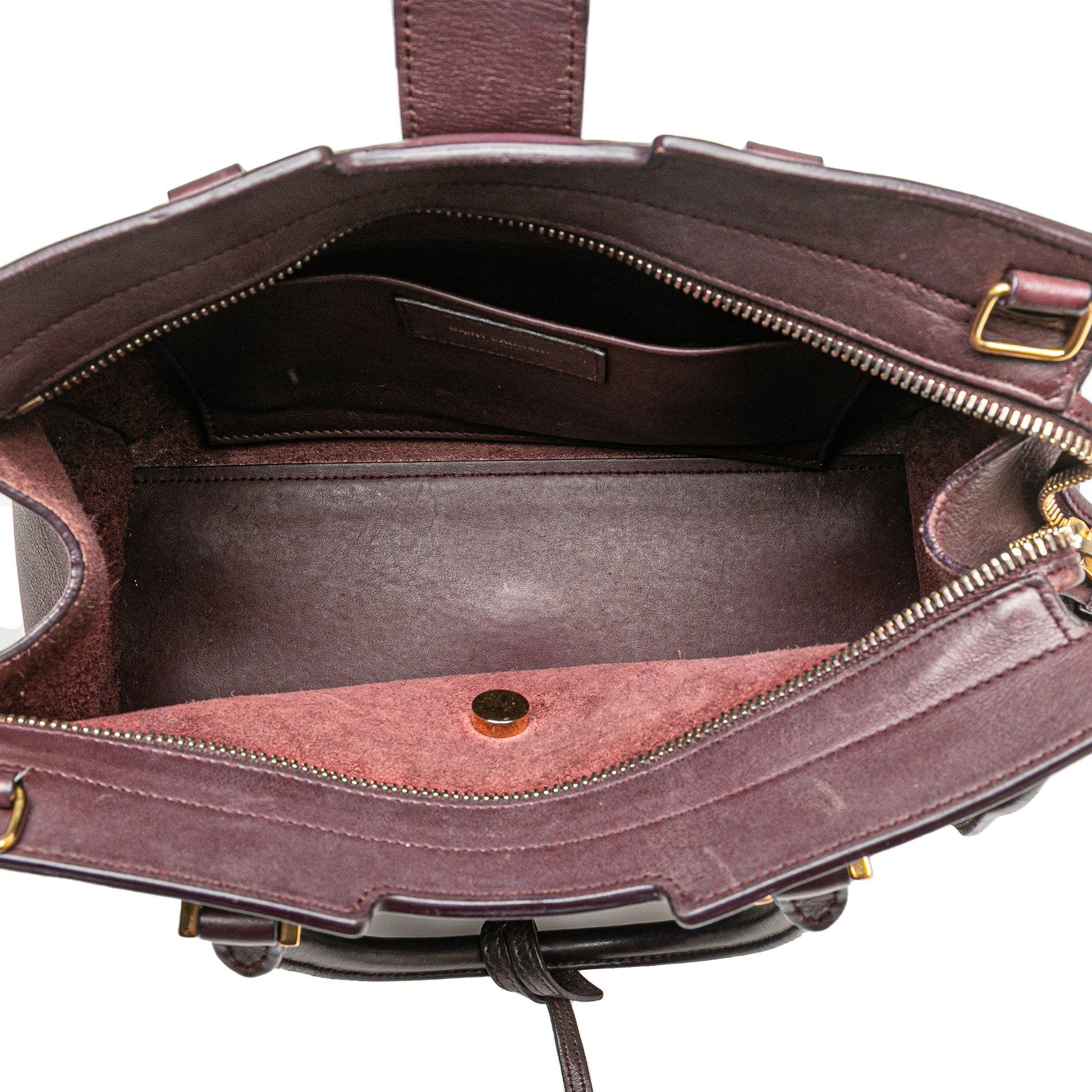 Saint Laurent Baby Leather Monogram Downtown Cabas Satchel