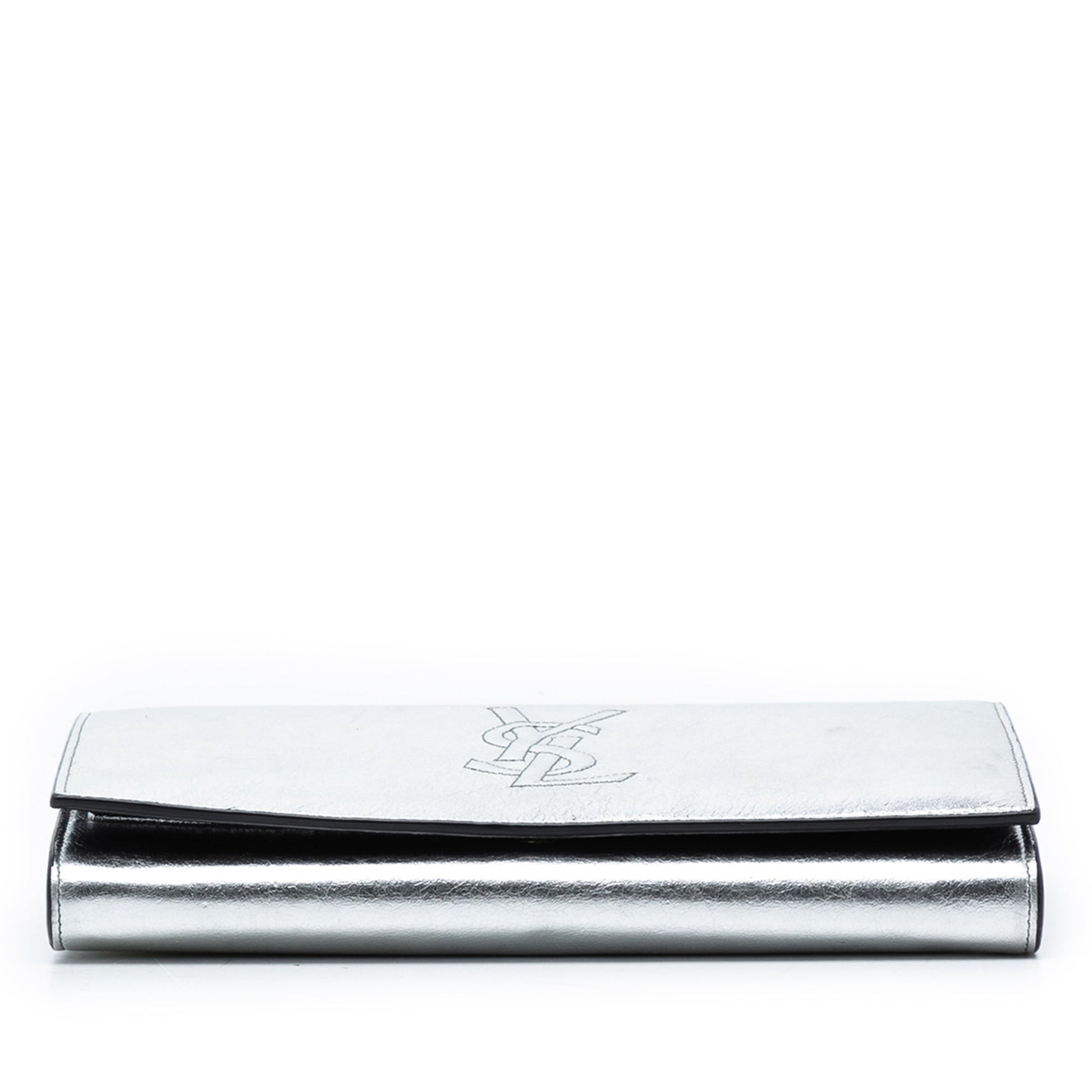 Saint Laurent Crinkled Metallic Calfskin Belle de Jour Chain Clutch