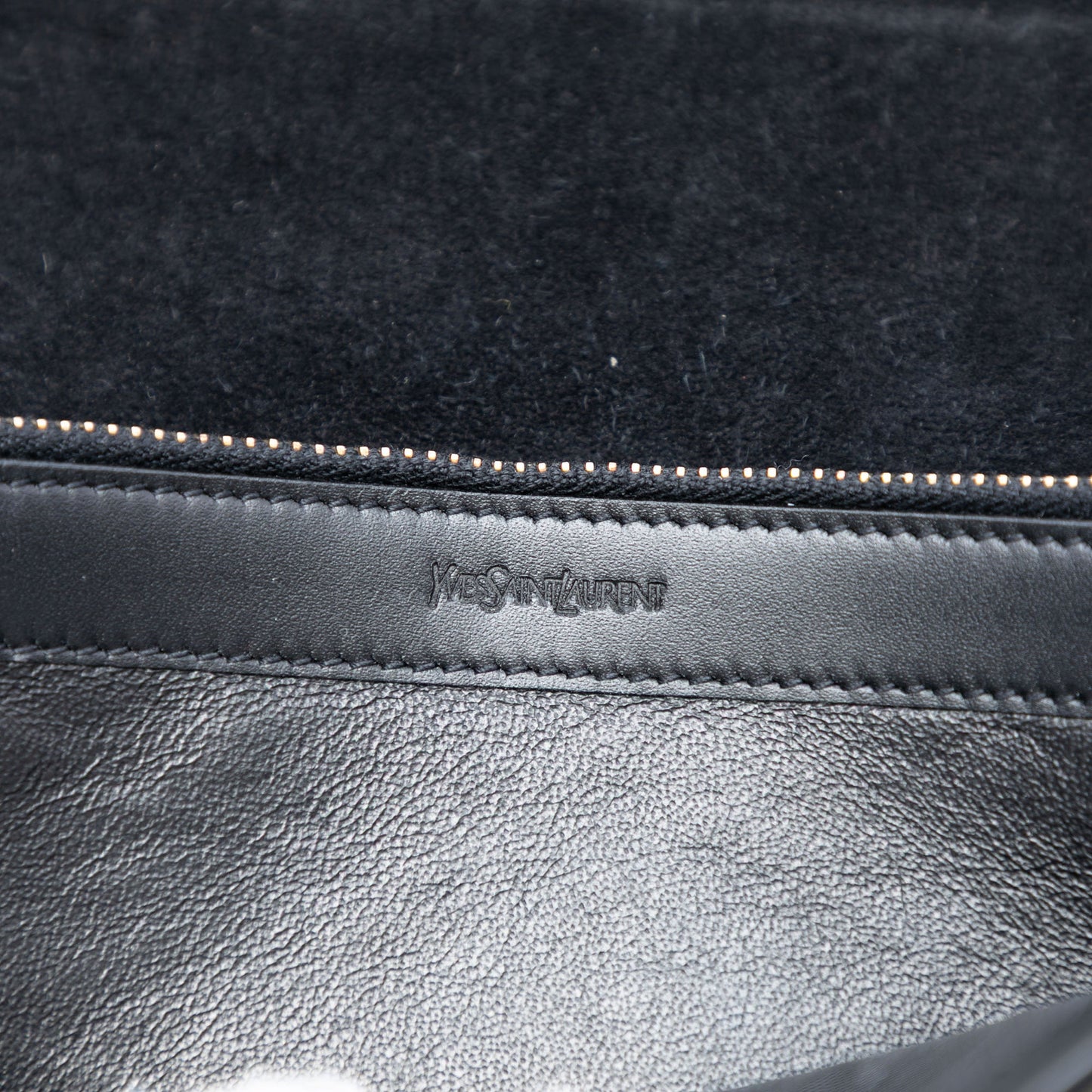 Saint Laurent Crinkled Metallic Calfskin Belle de Jour Chain Clutch