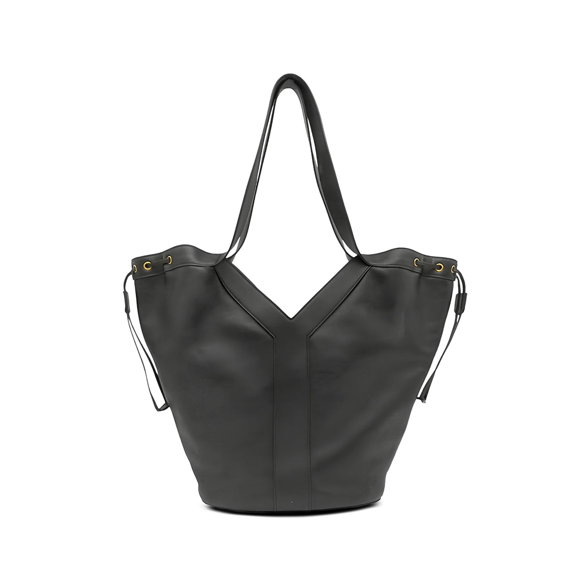 Saint Laurent Leather Y Tote — Black