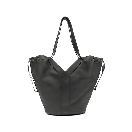 Saint Laurent Leather Y Tote — Black