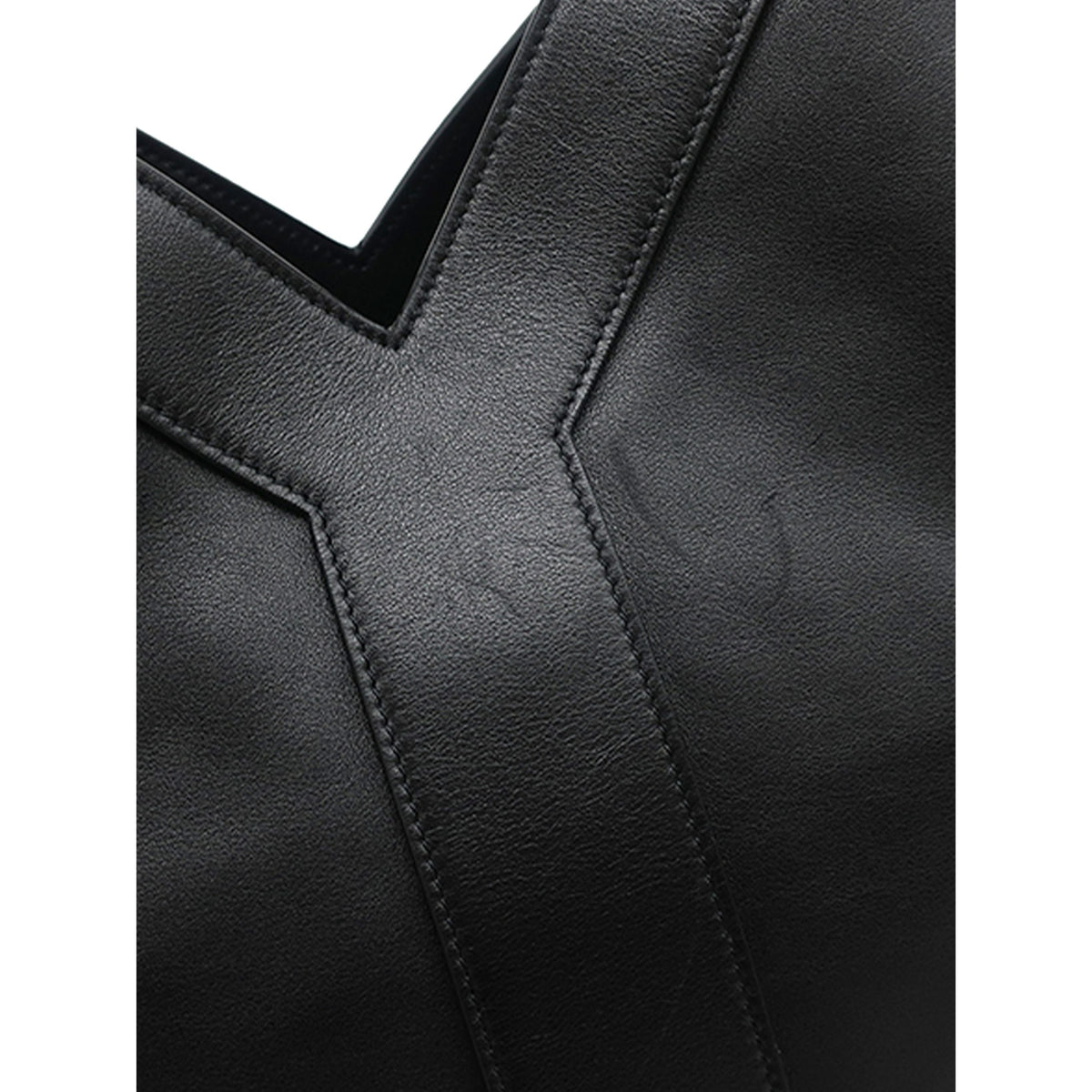 Saint Laurent Leather Y Tote — Black