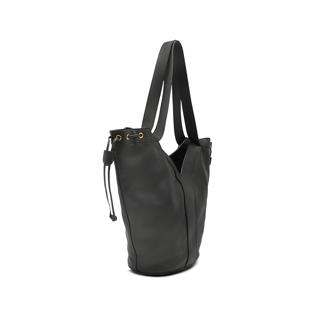 Saint Laurent Leather Y Tote — Black