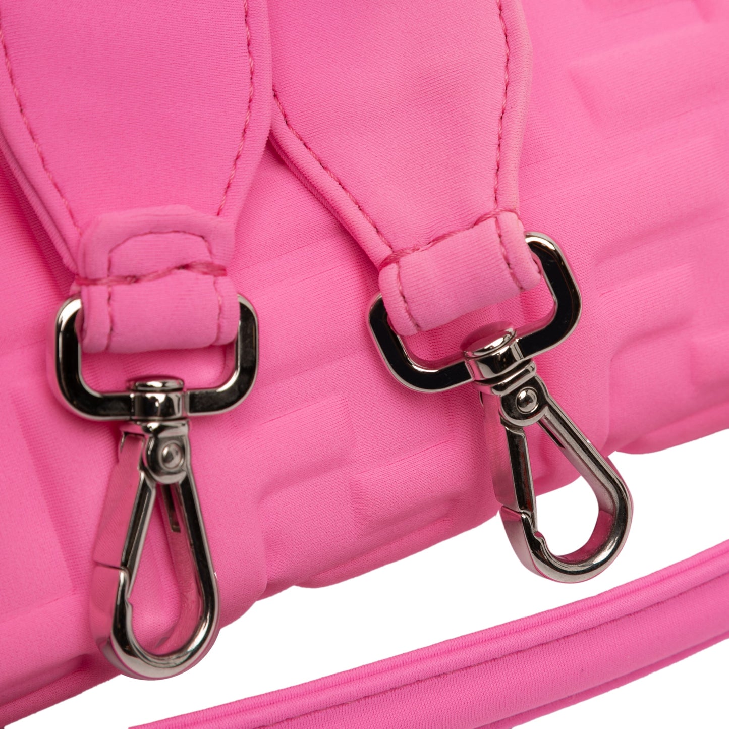 Fendi Medium Embossed Lycra Baguette Satchel