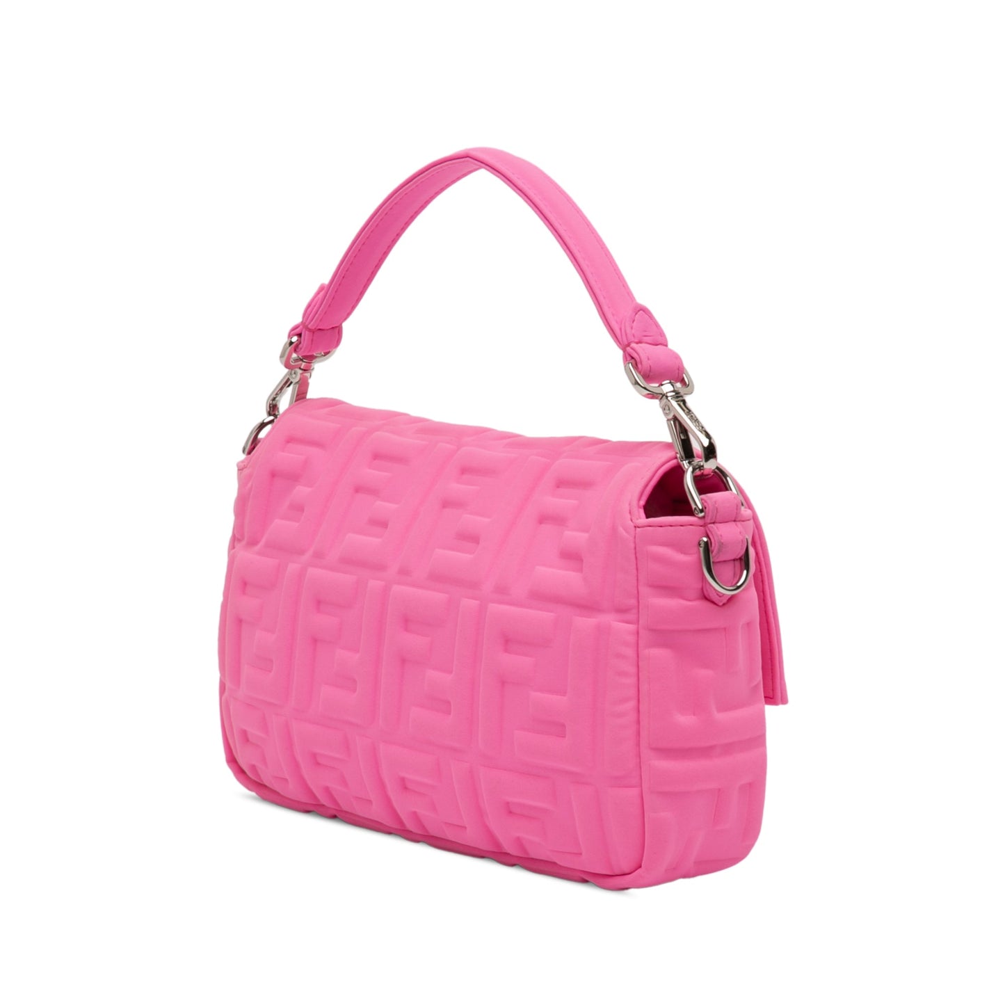 Fendi Medium Embossed Lycra Baguette Satchel