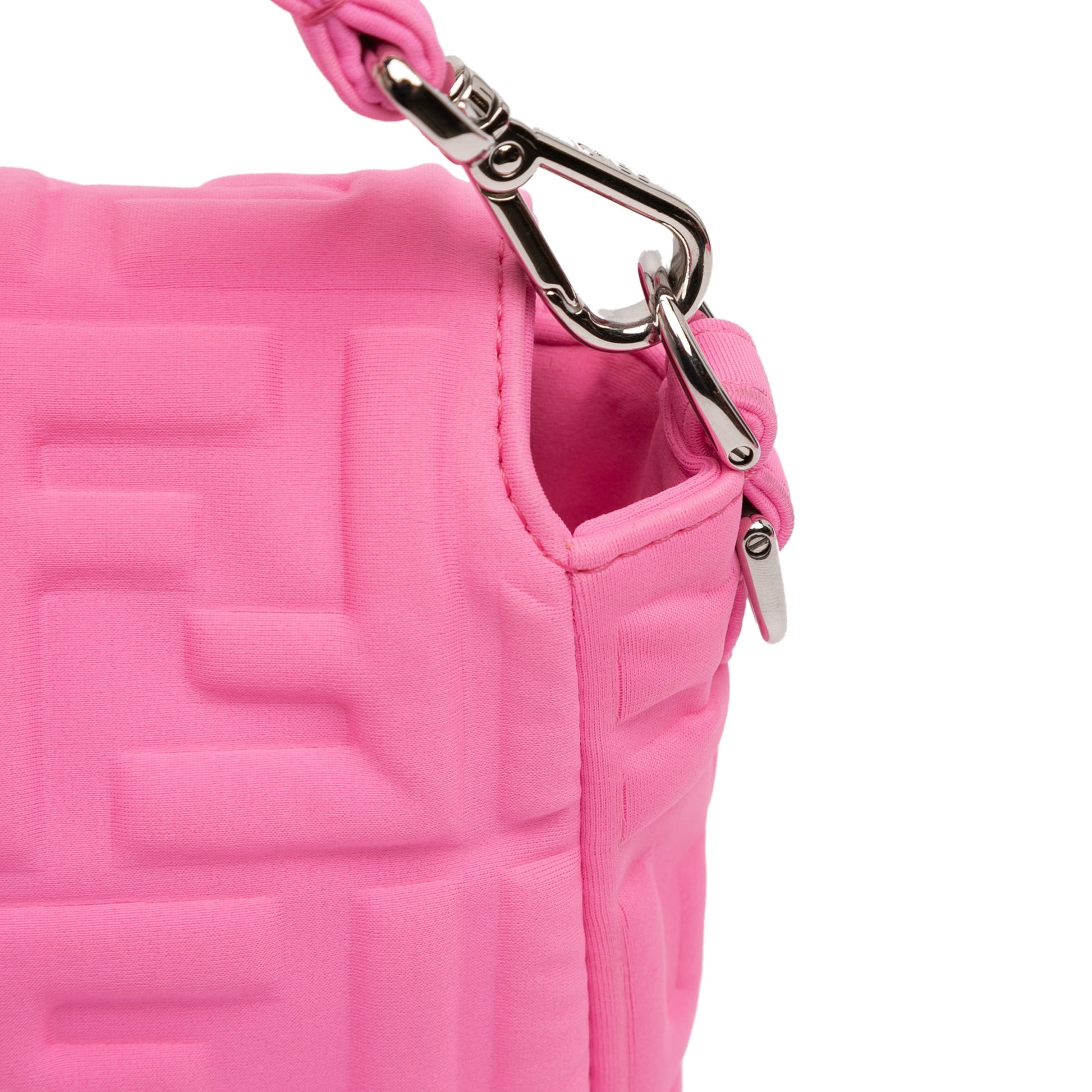 Fendi Medium Embossed Lycra Baguette Satchel