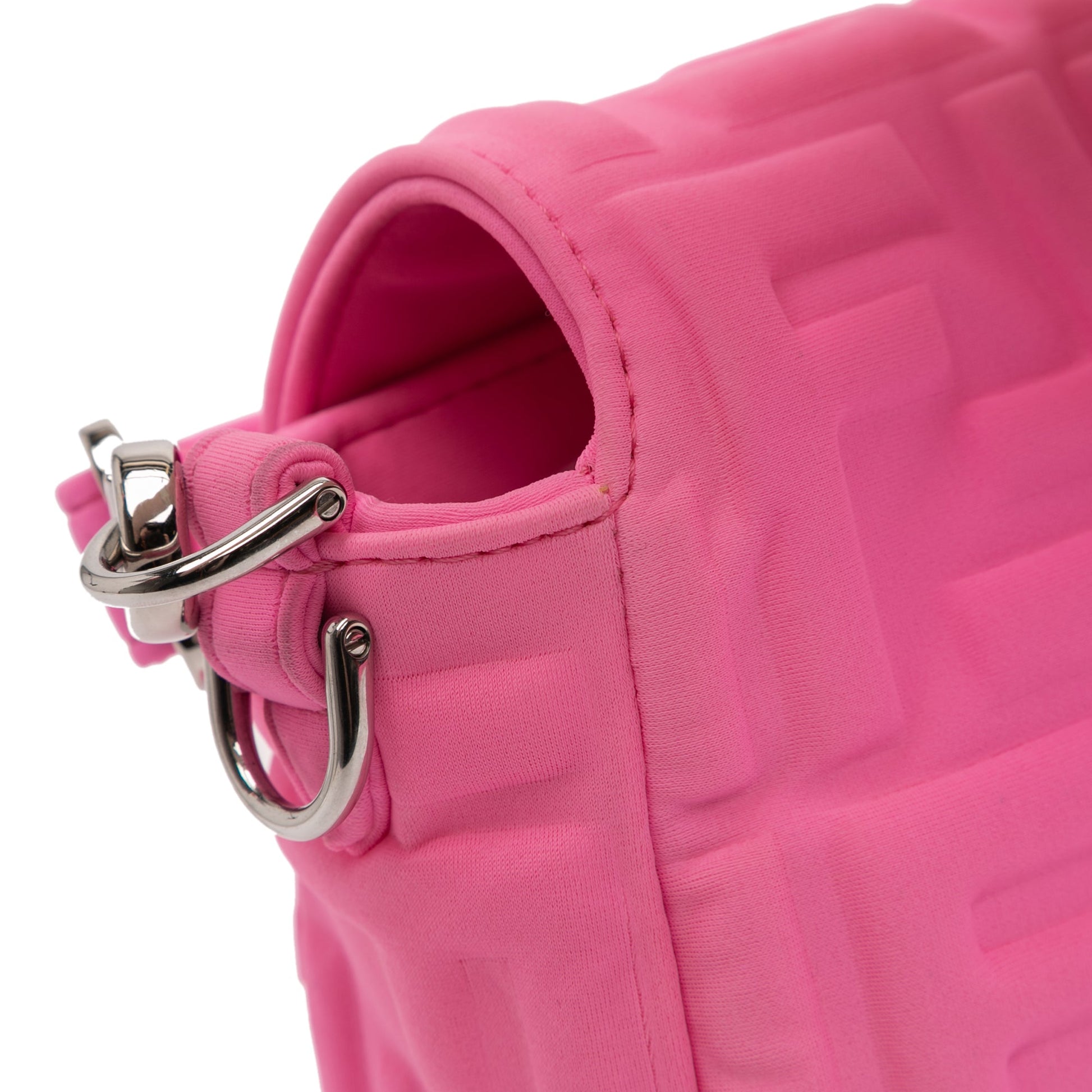 Fendi Medium Embossed Lycra Baguette Satchel
