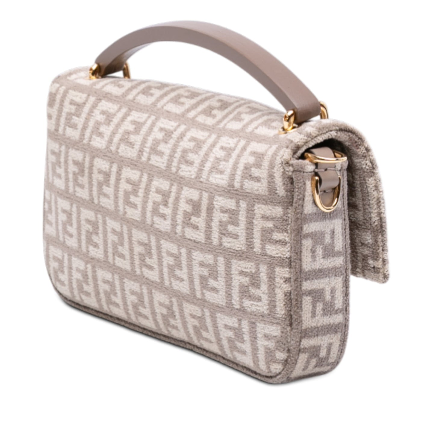 Fendi Zucchino Velvet Baguette Phone Pouch Satchel
