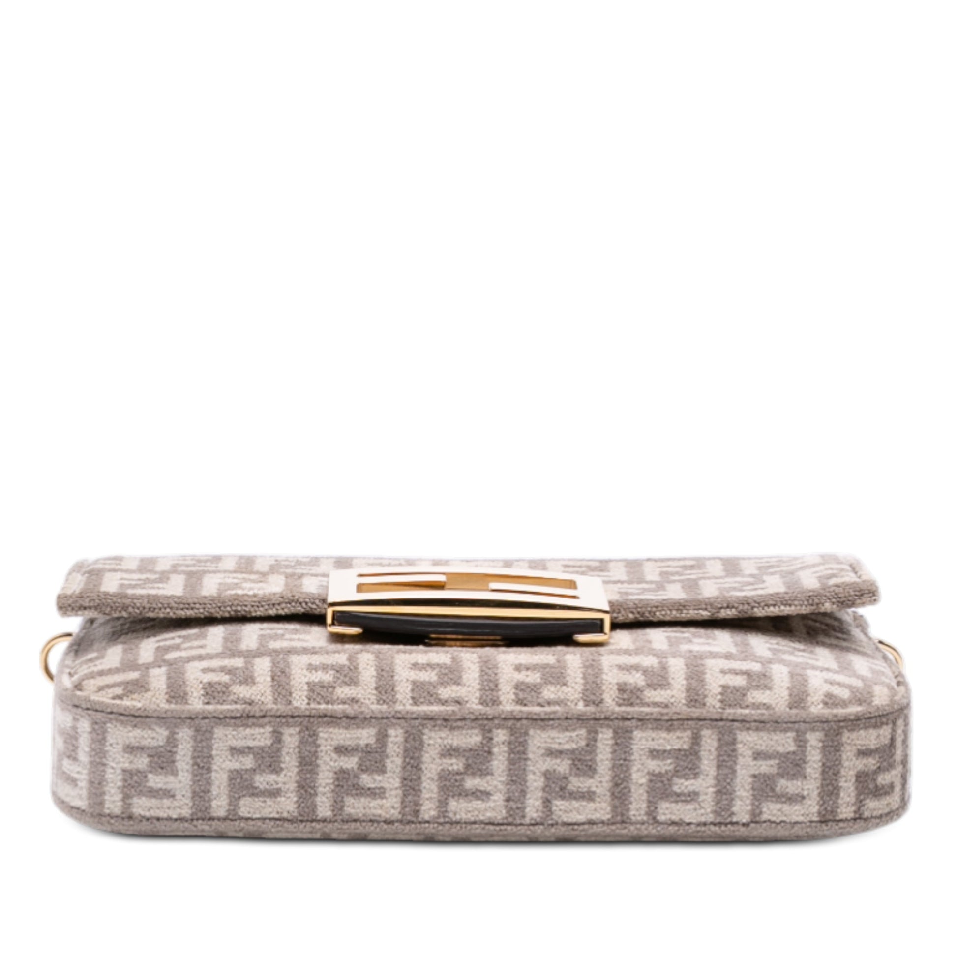 Fendi Zucchino Velvet Baguette Phone Pouch Satchel
