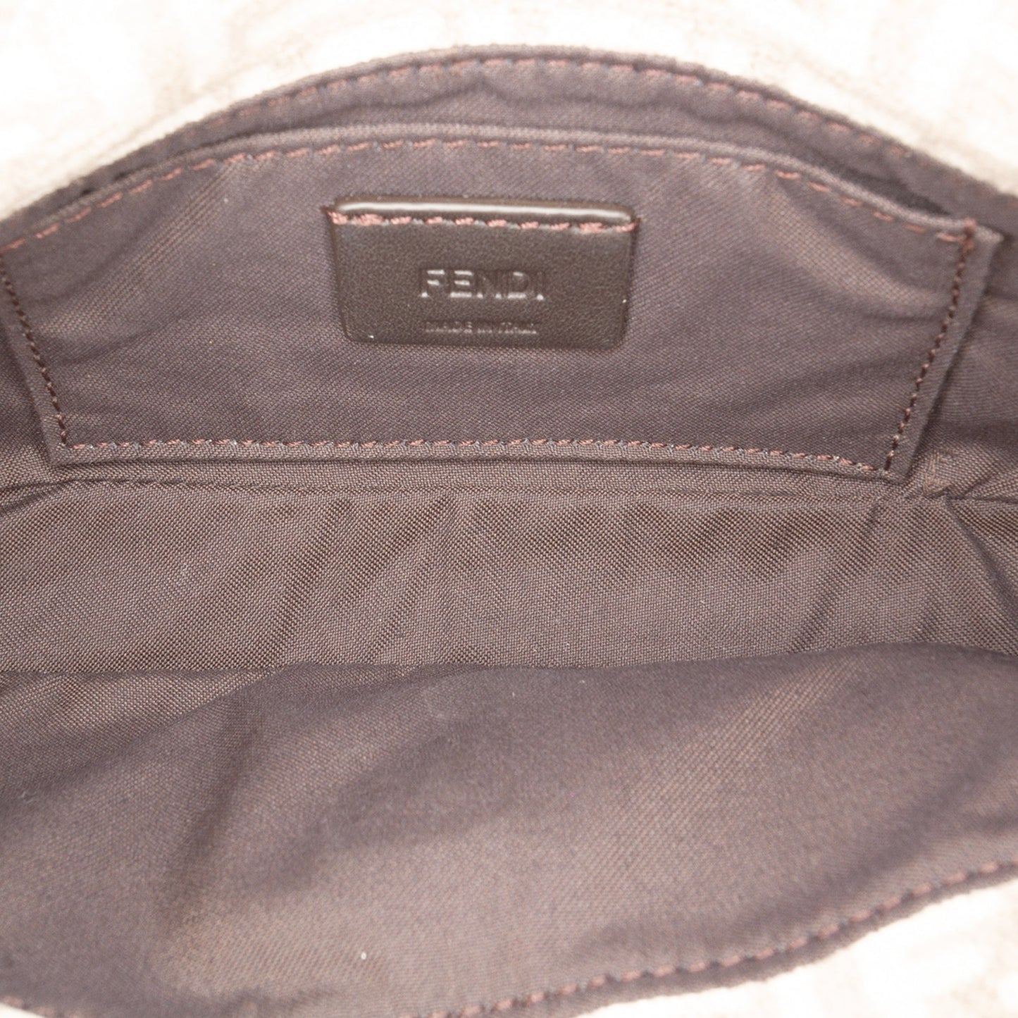 Fendi Zucchino Velvet Baguette Phone Pouch Satchel