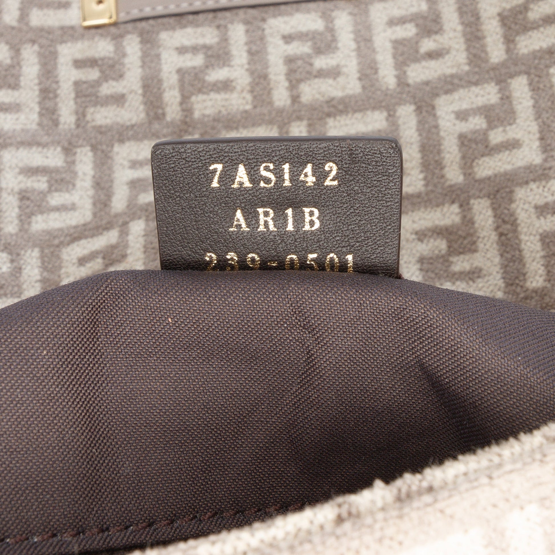 Fendi Zucchino Velvet Baguette Phone Pouch Satchel