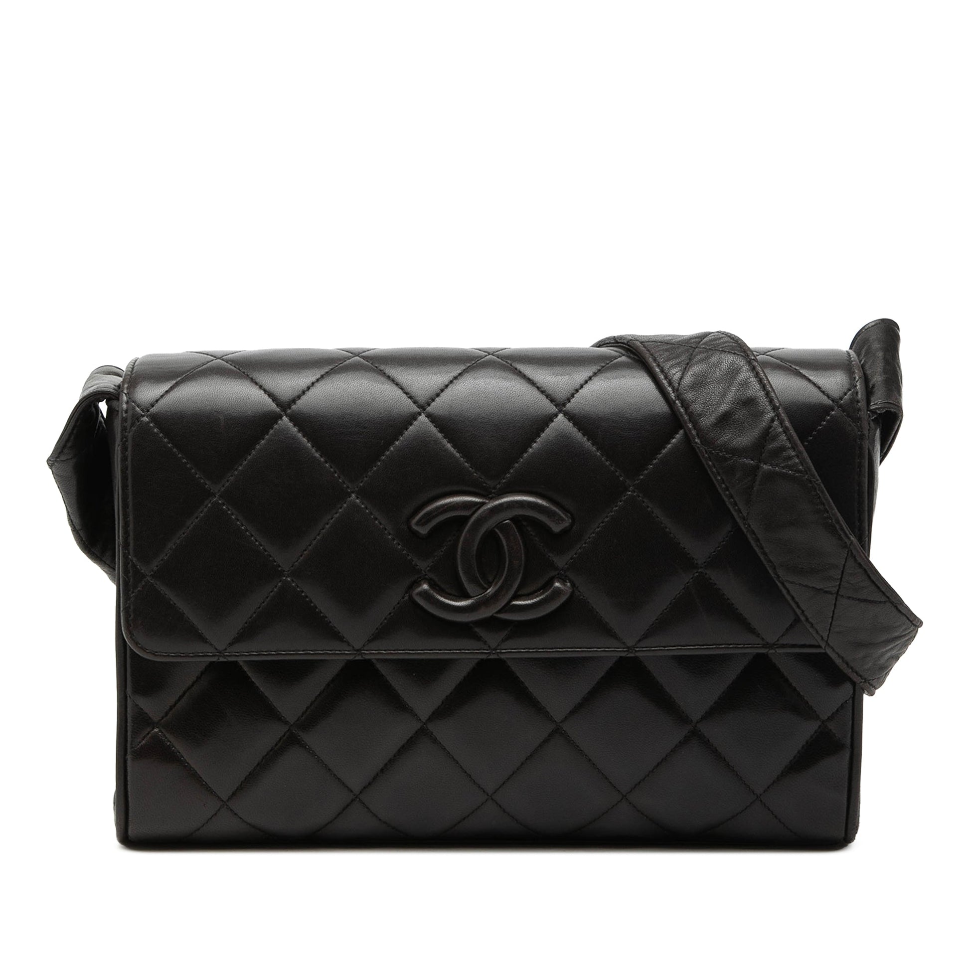 Chanel CC Quilted Lambskin Flap Crossbody