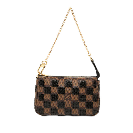 Louis Vuitton Damier Ebene Sequins Mini Pochette Accessoires