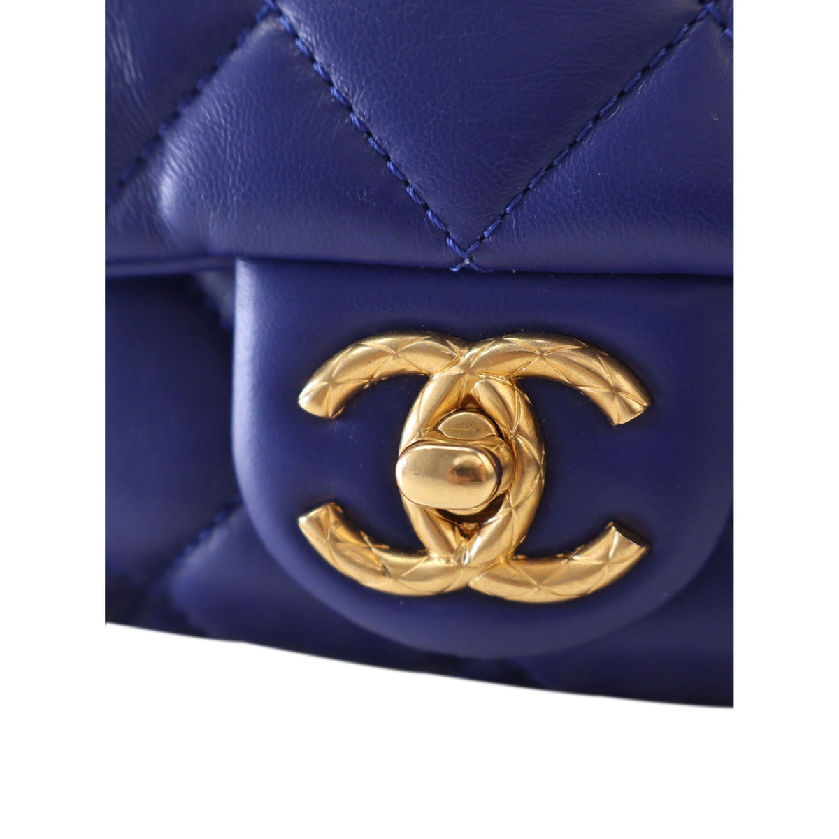 Chanel Small Quilted Lambskin Pillow Crush Flap — Blue