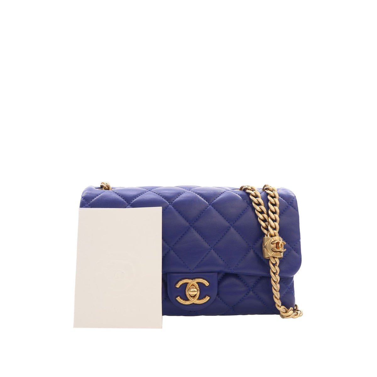 Chanel Small Quilted Lambskin Pillow Crush Flap — Blue