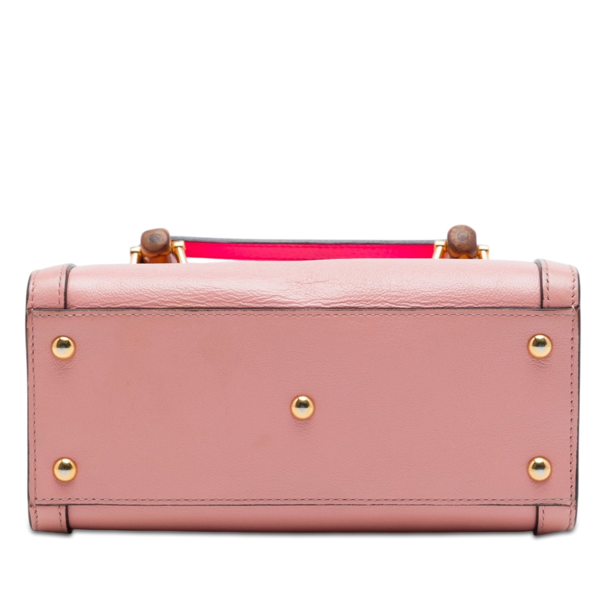 Gucci Mini Calfskin Bamboo Diana Satchel