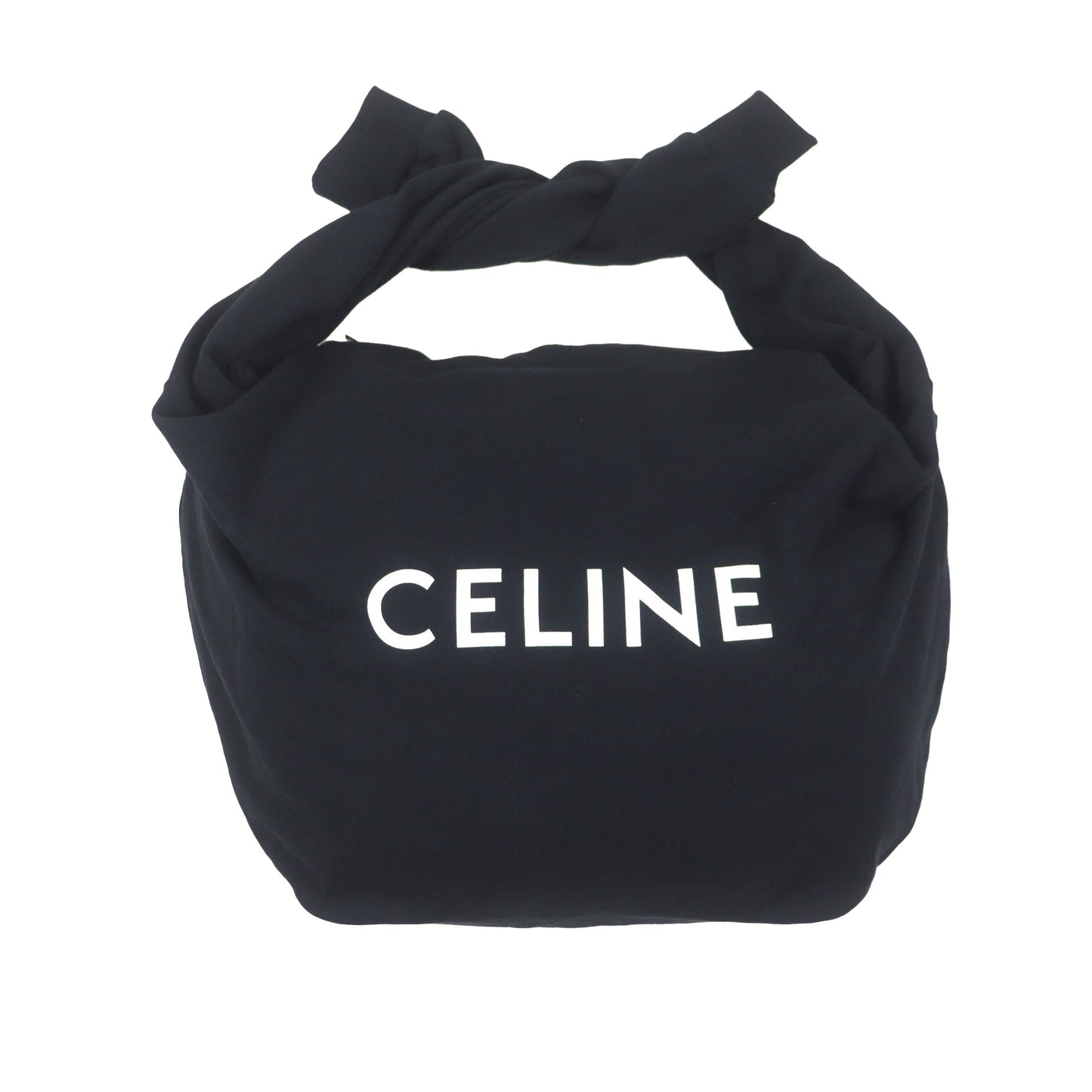 Celine Cotton Logo Sweat Knotted Shoulder Bag