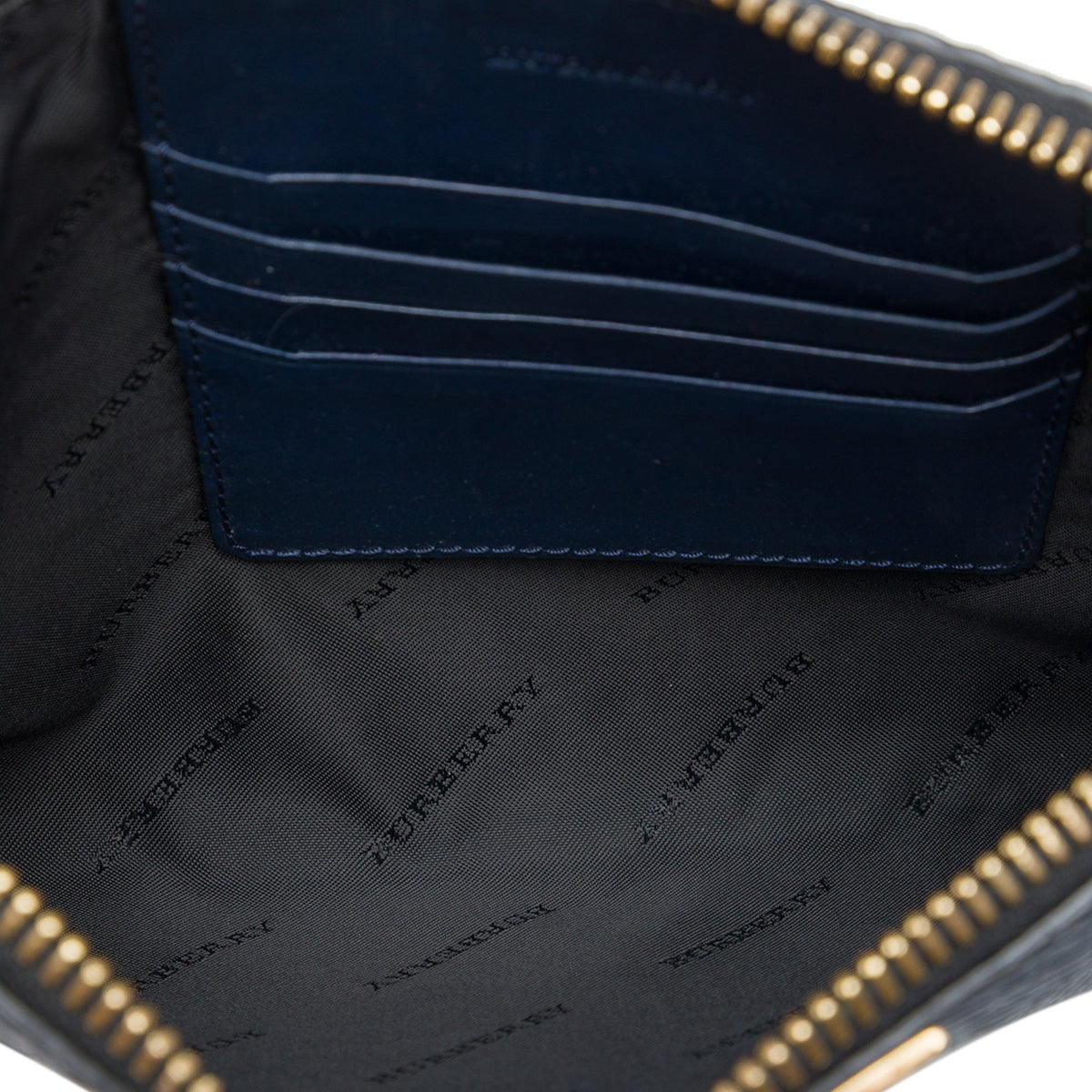 Burberry Small Grain Check Embossed Leather Chichester Crossbody — Blue