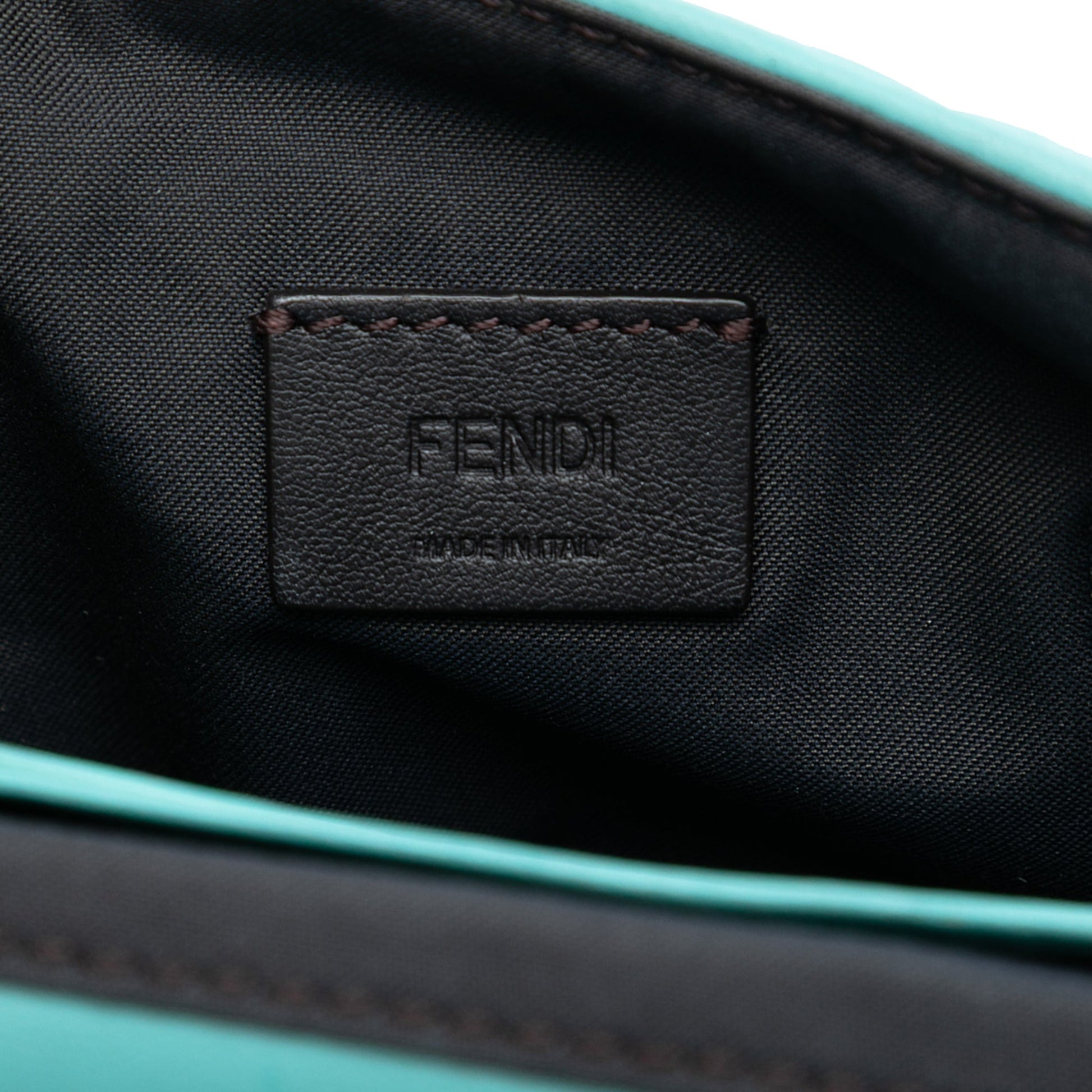 Fendi Mini Zucca Embossed Leather Baguette Satchel