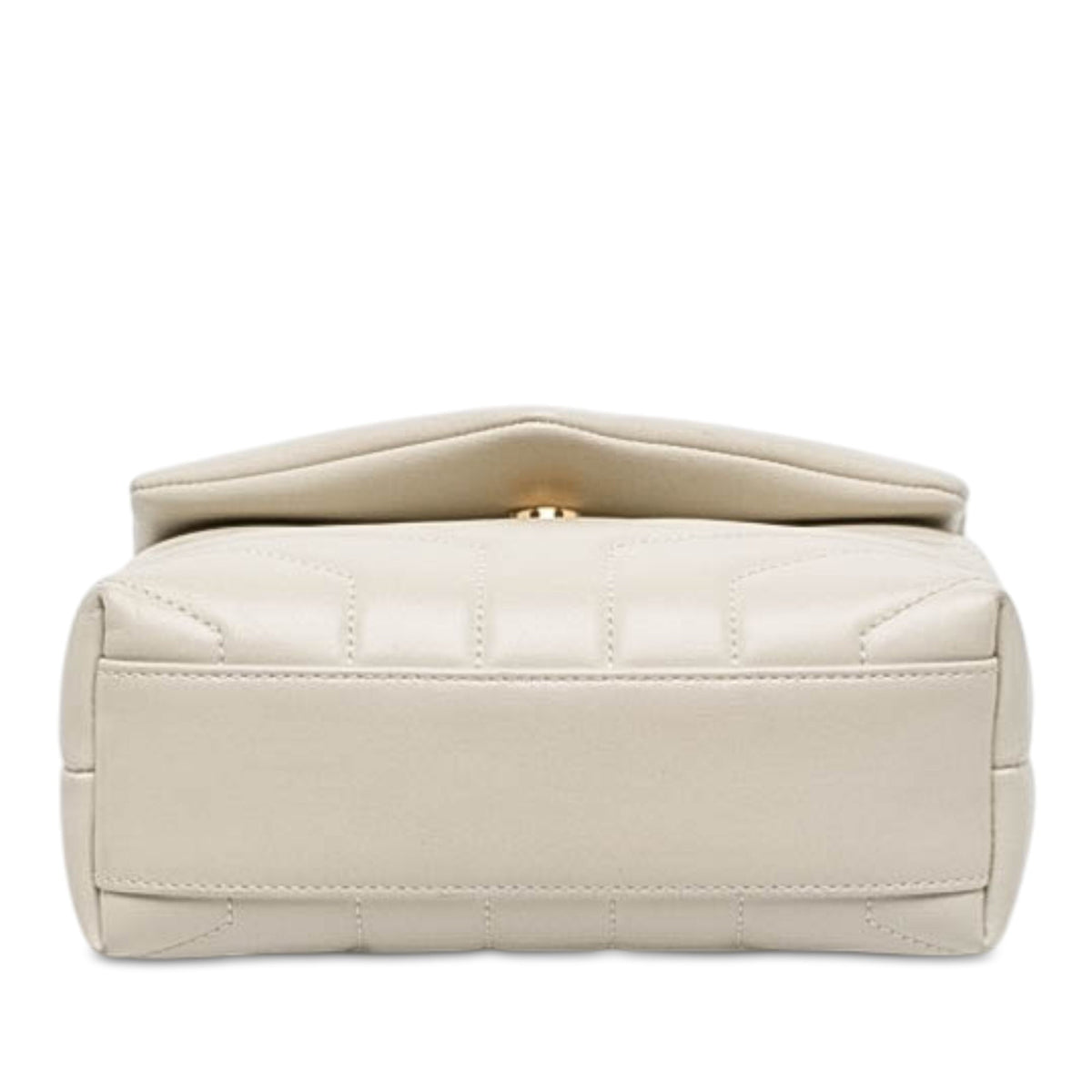 Saint Laurent Toy Matelasse Calfskin Monogram LouLou Crossbody — White
