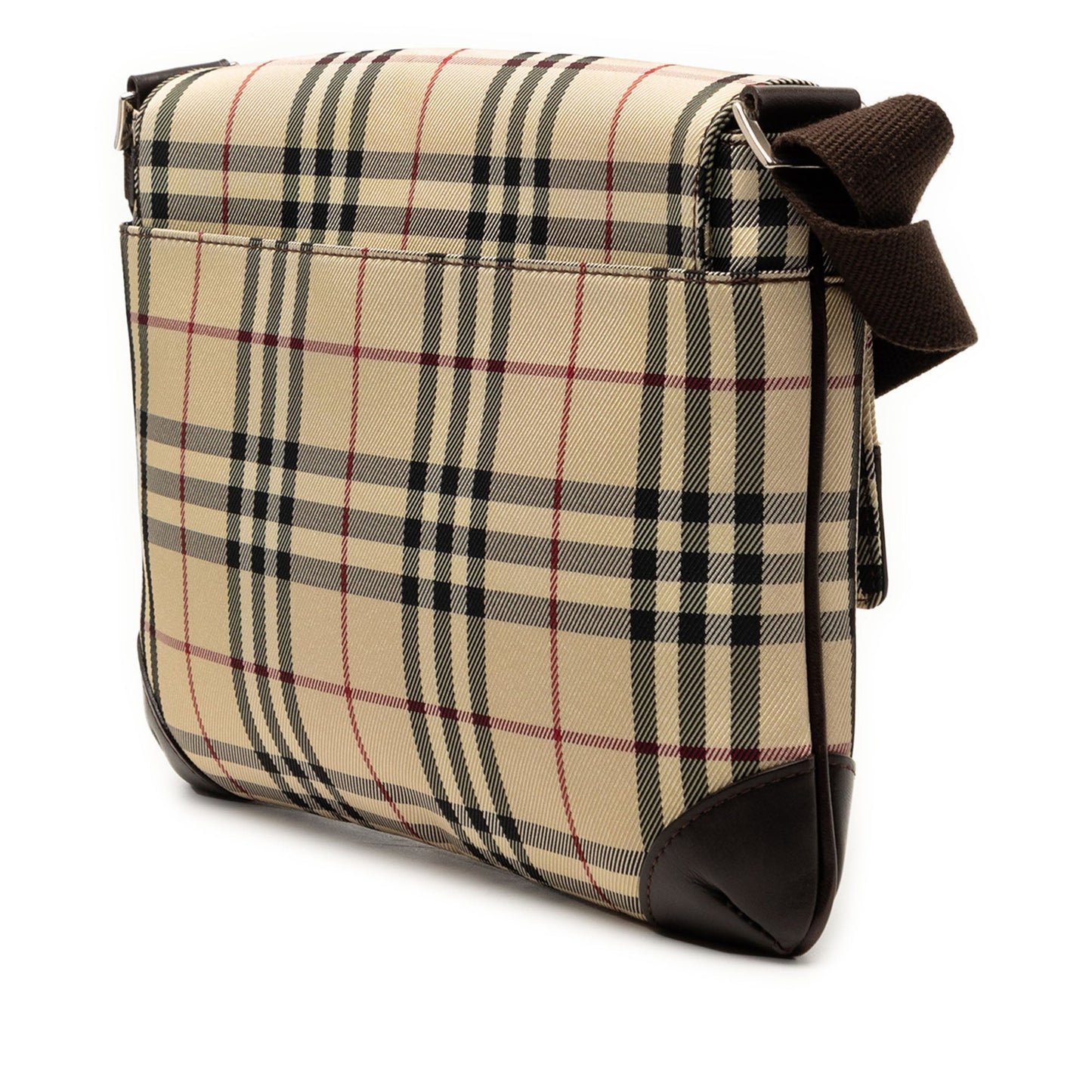 Burberry House Check Canvas Flap Crossbody