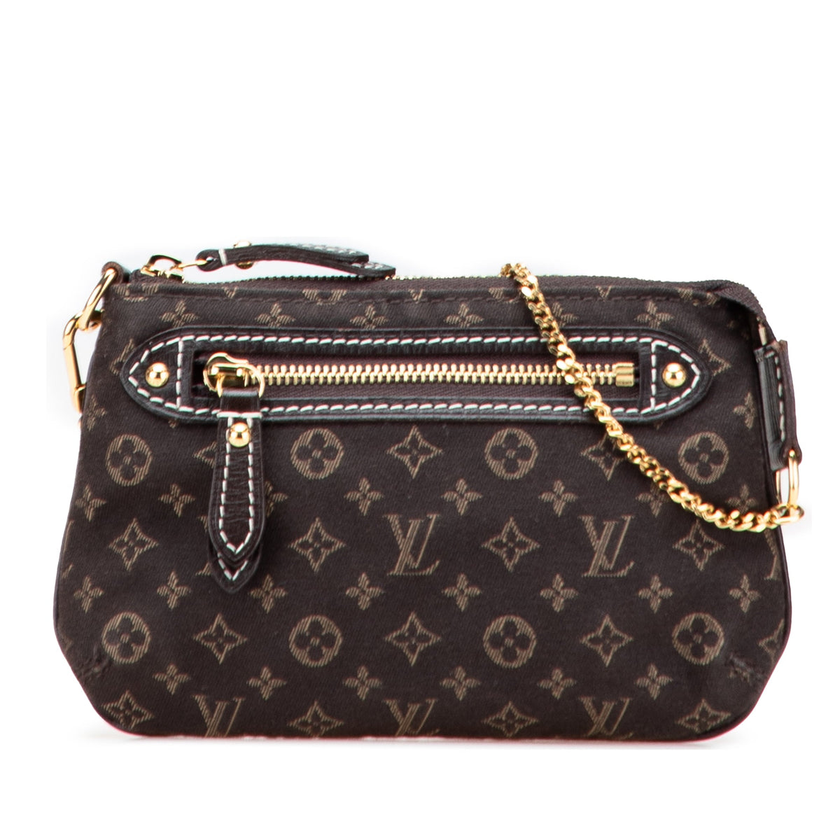 Louis Vuitton Monogram Mini Lin Mini Pochette Accessoires — Brown
