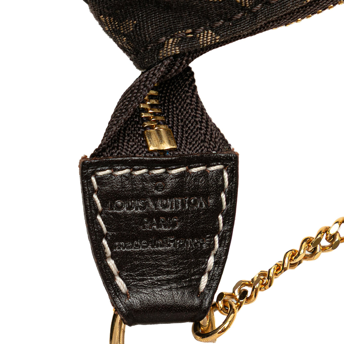 Louis Vuitton Monogram Mini Lin Mini Pochette Accessoires — Brown