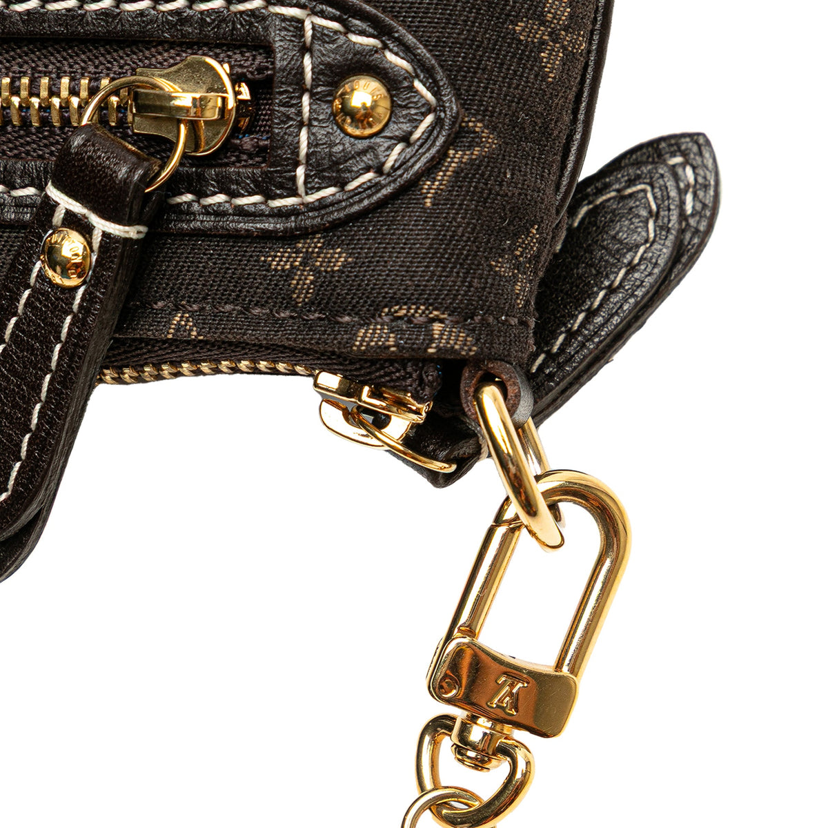 Louis Vuitton Monogram Mini Lin Mini Pochette Accessoires — Brown