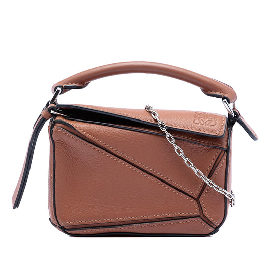 LOEWE Nano Calfskin Puzzle Satchel