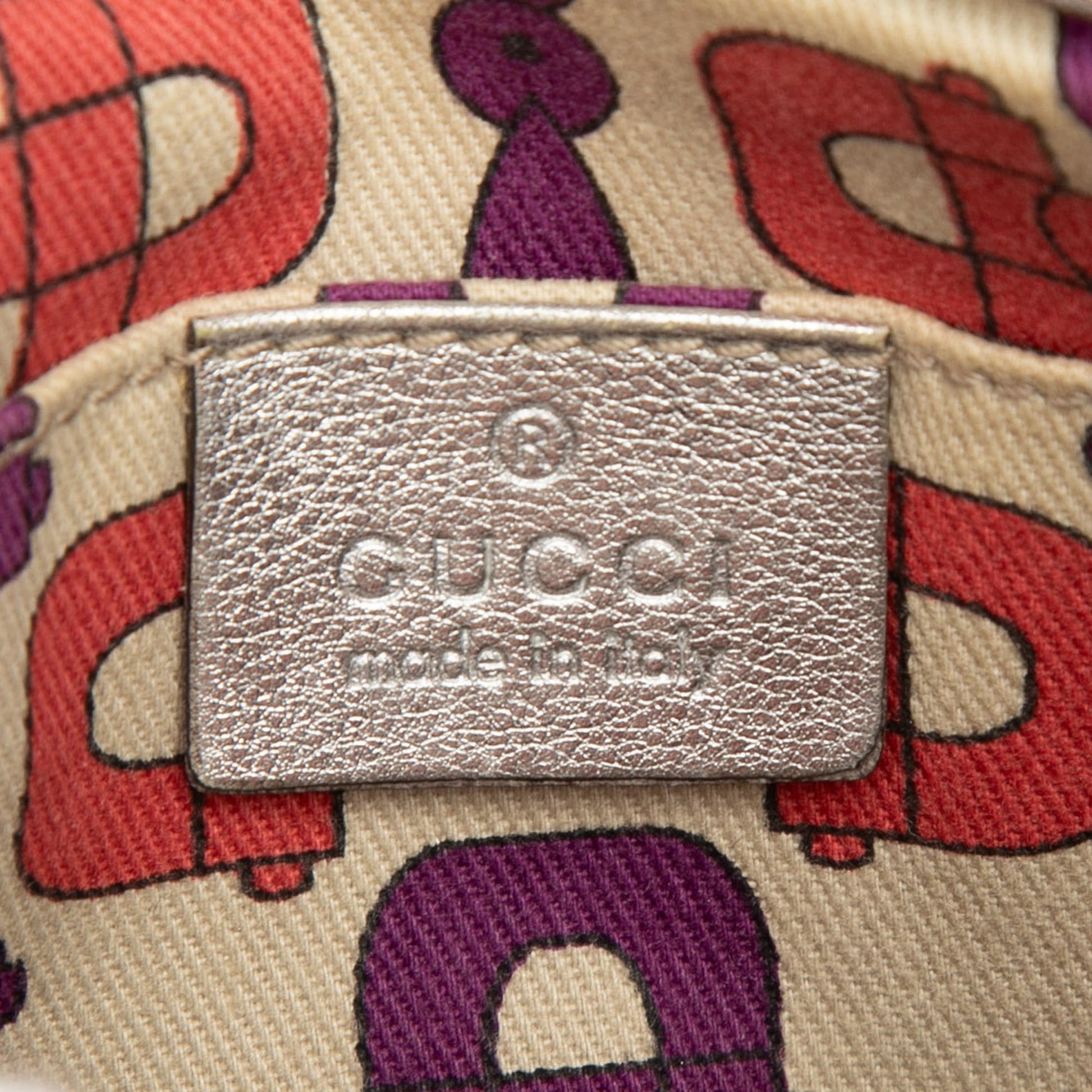 Gucci Medium Metallic Guccissima Britt Tassel Flap Handbag