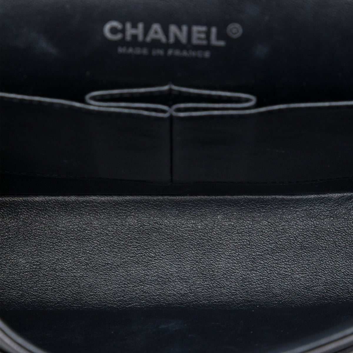 Chanel Medium Classic Chevron Lambskin So Black Double Flap