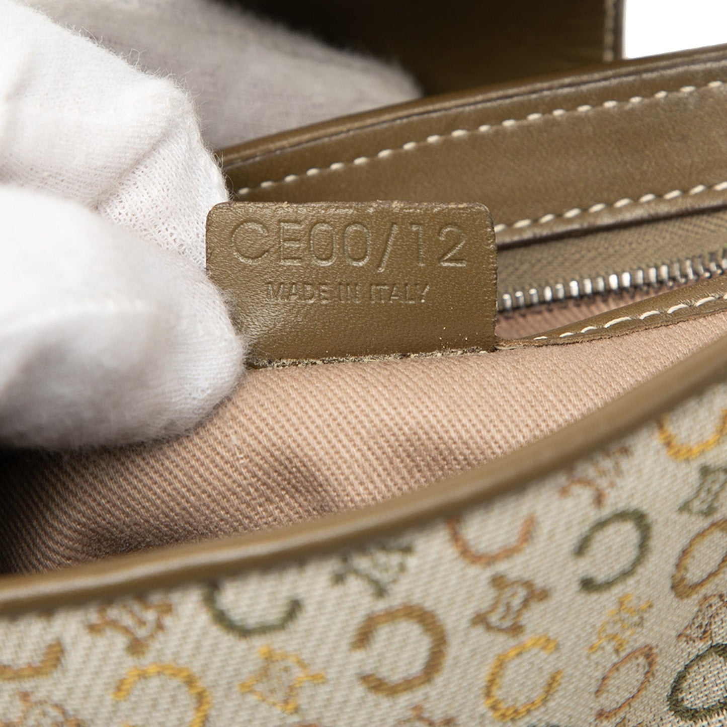 Celine C Macadam Canvas Shoulder Bag