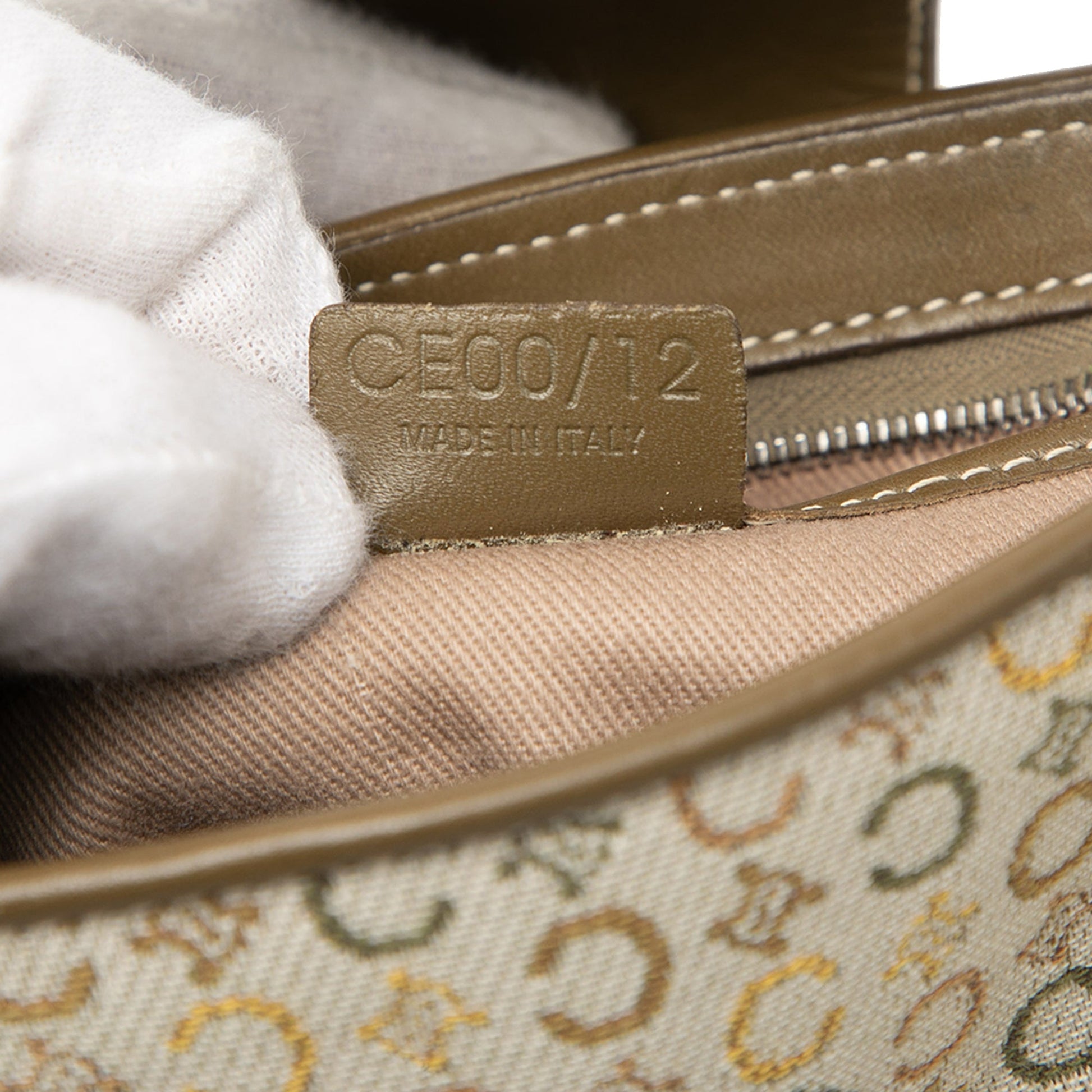 Celine C Macadam Canvas Shoulder Bag