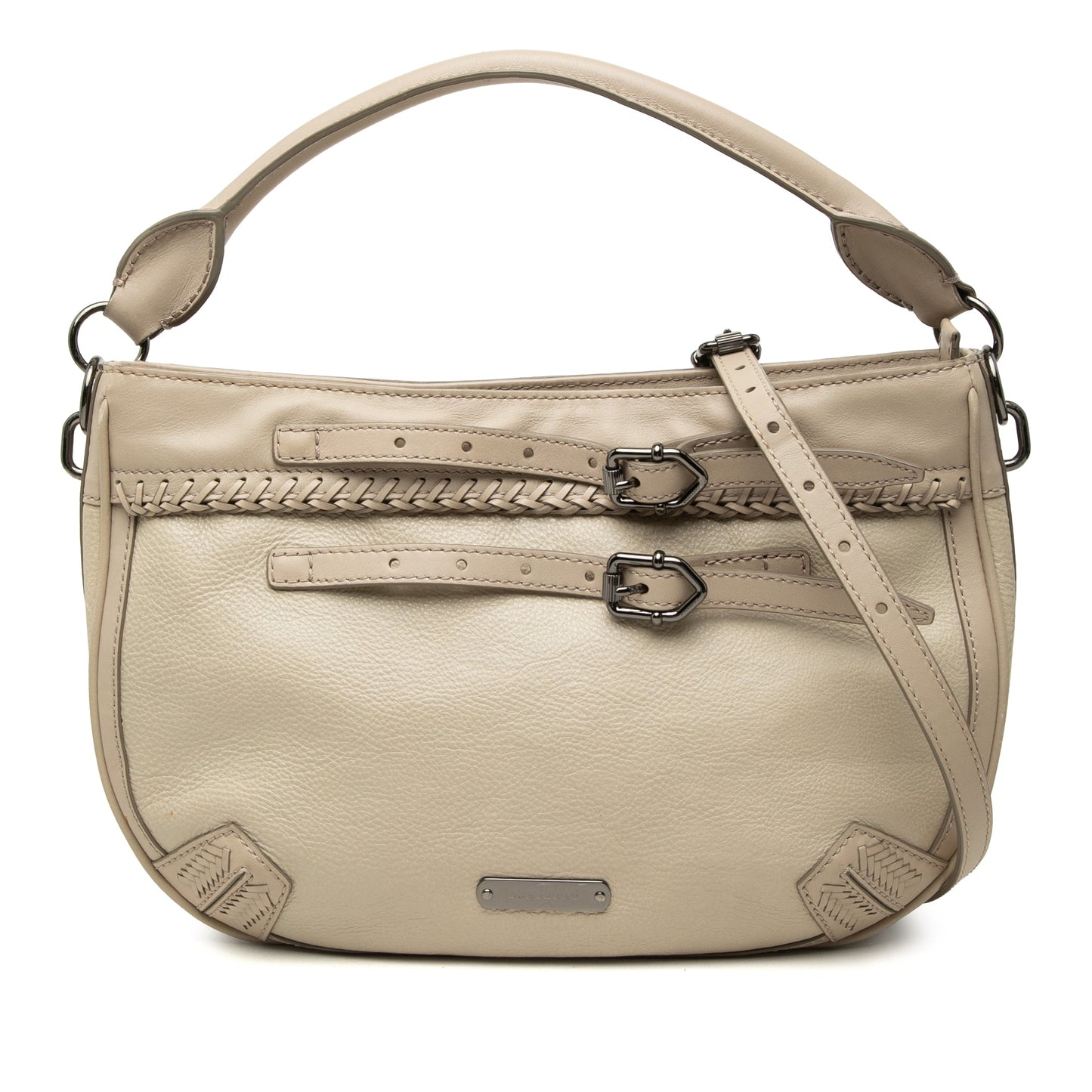 Burberry Small Bicolor Leather Waltham Satchel