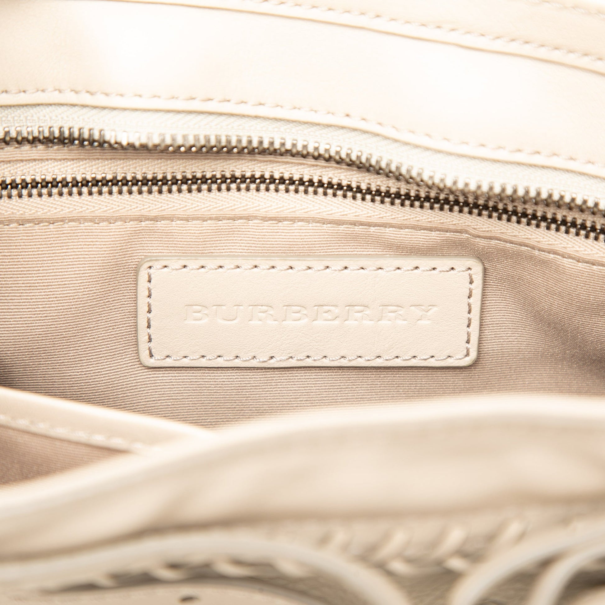 Burberry Small Bicolor Leather Waltham Satchel