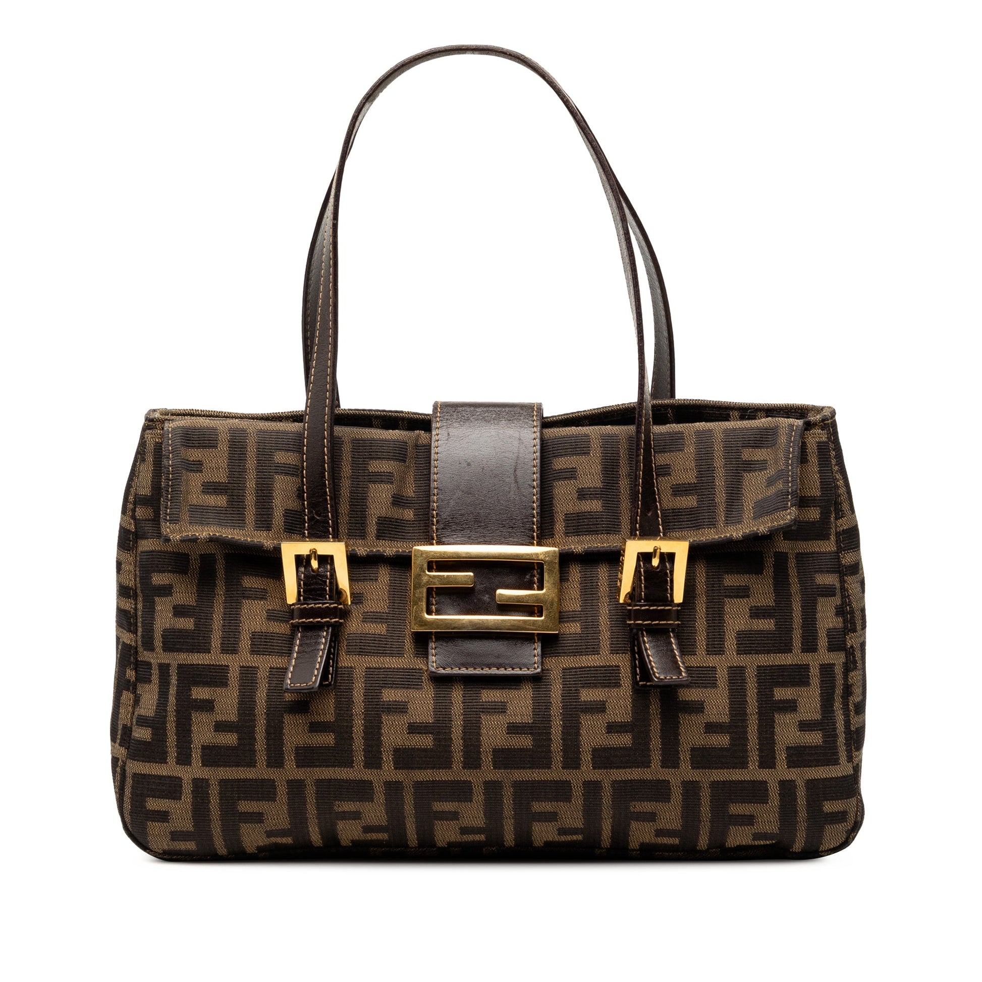 Fendi Zucca Canvas Shoulder Bag